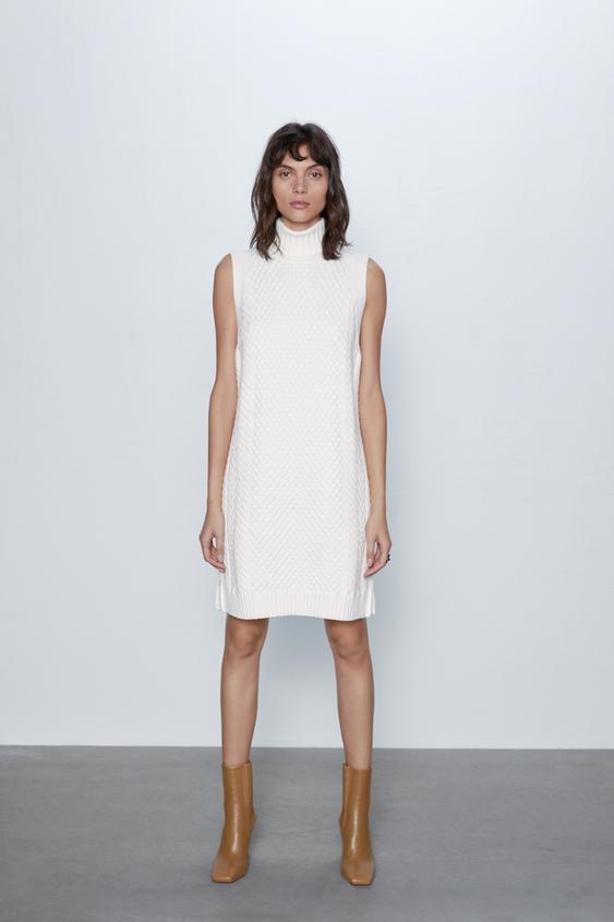 Zara CABLEKNIT DRESS 05536010W2020
