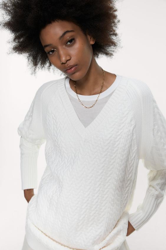 Zara CABLEKNIT DRESS 05536011V2020