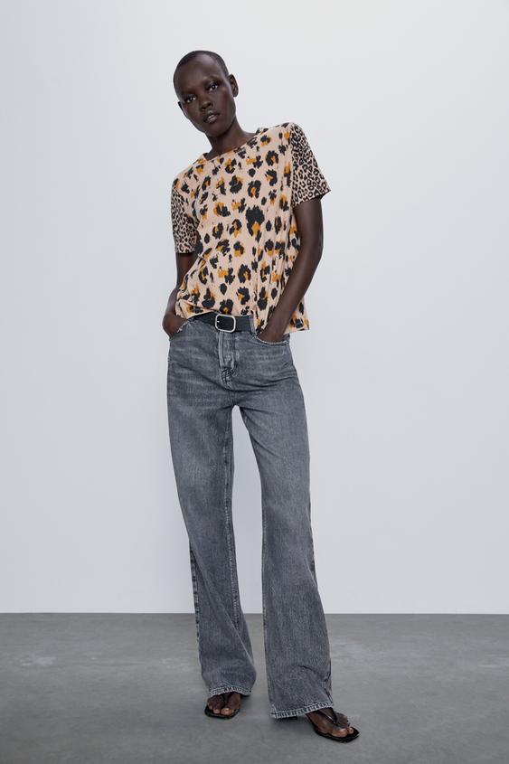 Zara ANIMAL PRINT T-SHIRT - 05644025-V2020