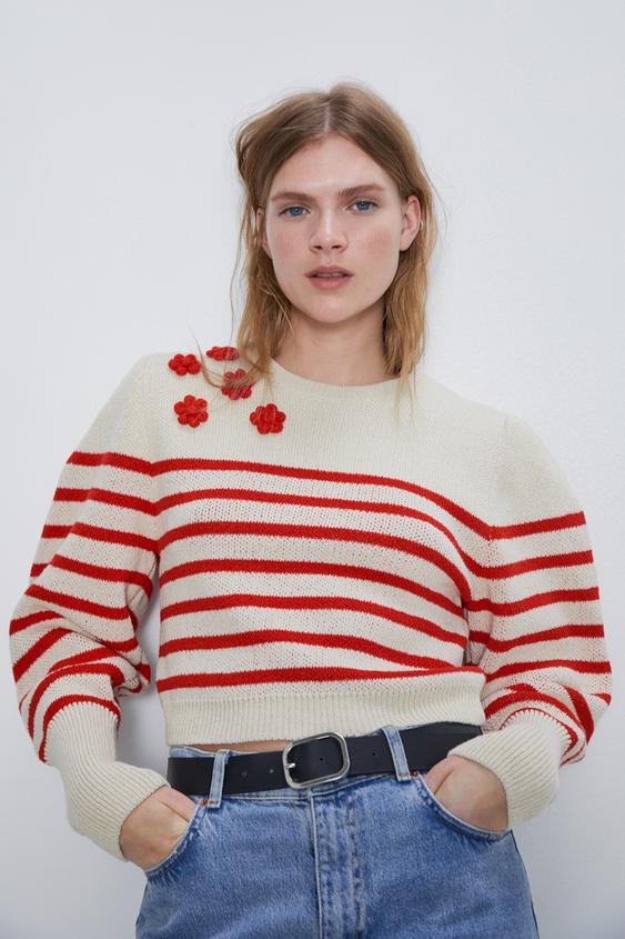 Zara STRIPED KNIT SWEATER 06771024V2020
