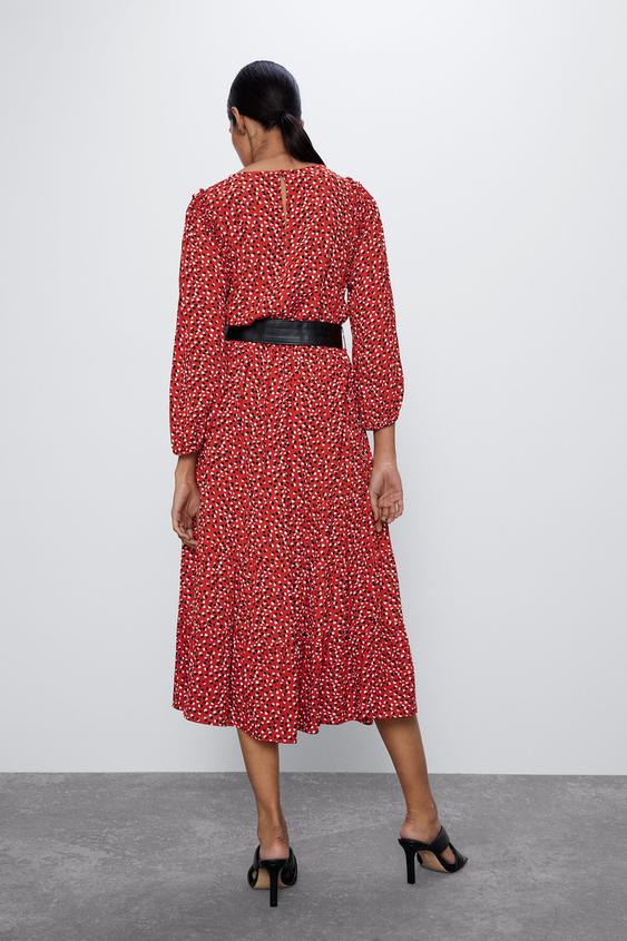 robe mi longue femme zara - Main Image