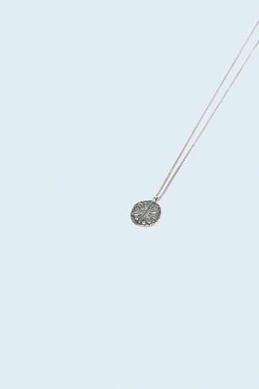 MADALYON UÇLU METAL ZİNCİR KOLYE