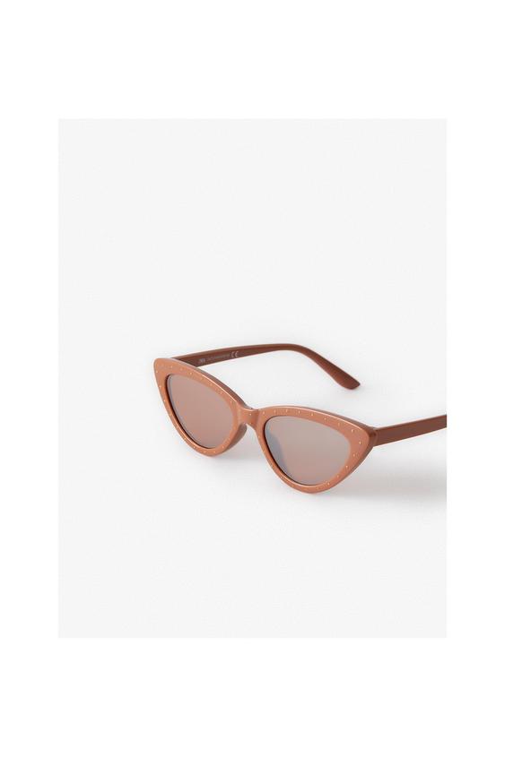 Modalite Net Zara Lunettes De Soleil œil De Chat A Strass V Modalite Net Zara Lunettes De Soleil œil De Chat A Strass V