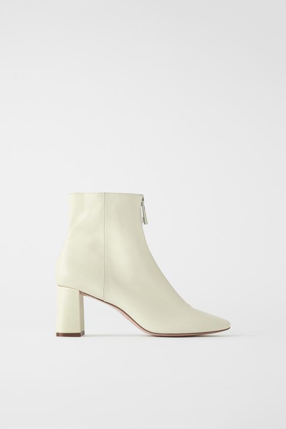 fermuarli yumusak deri topuklu bilekte bot