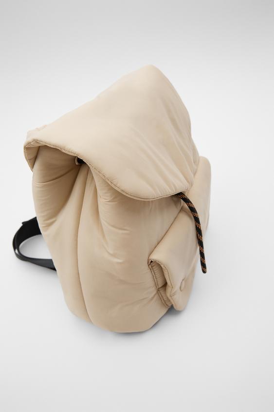 zara quilted backpack