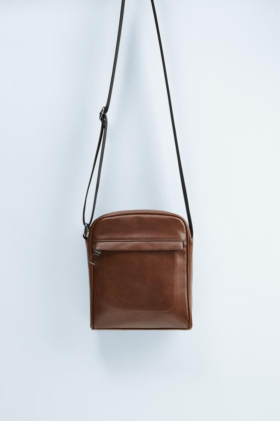 Zara BROWN MINI CROSSBODY BAG - 16621005-V2020 mini crossbody bag zara