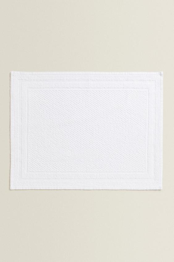 COTTON BATH MAT White ZARA United States