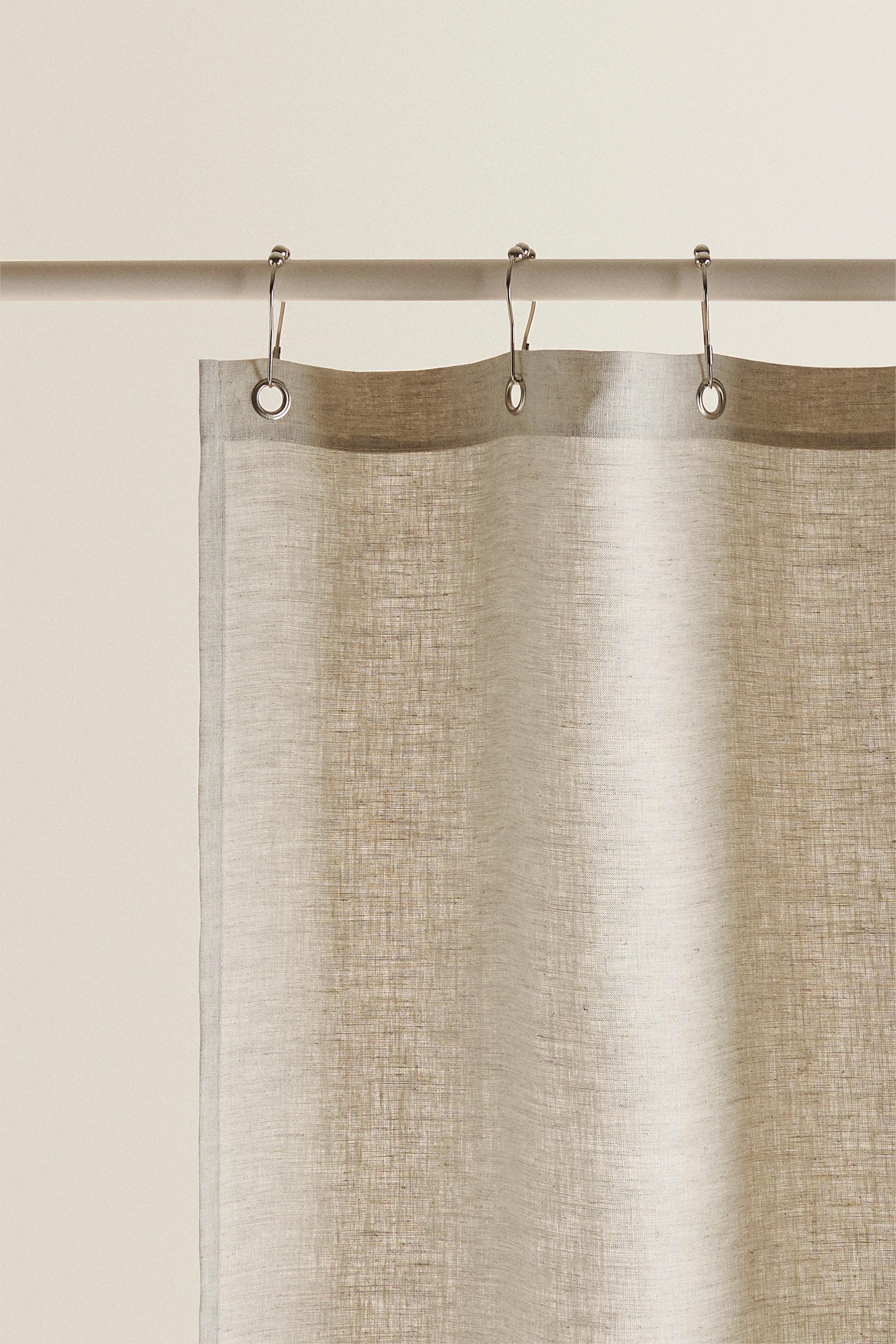LINEN SHOWER CURTAIN Natural ZARA United States