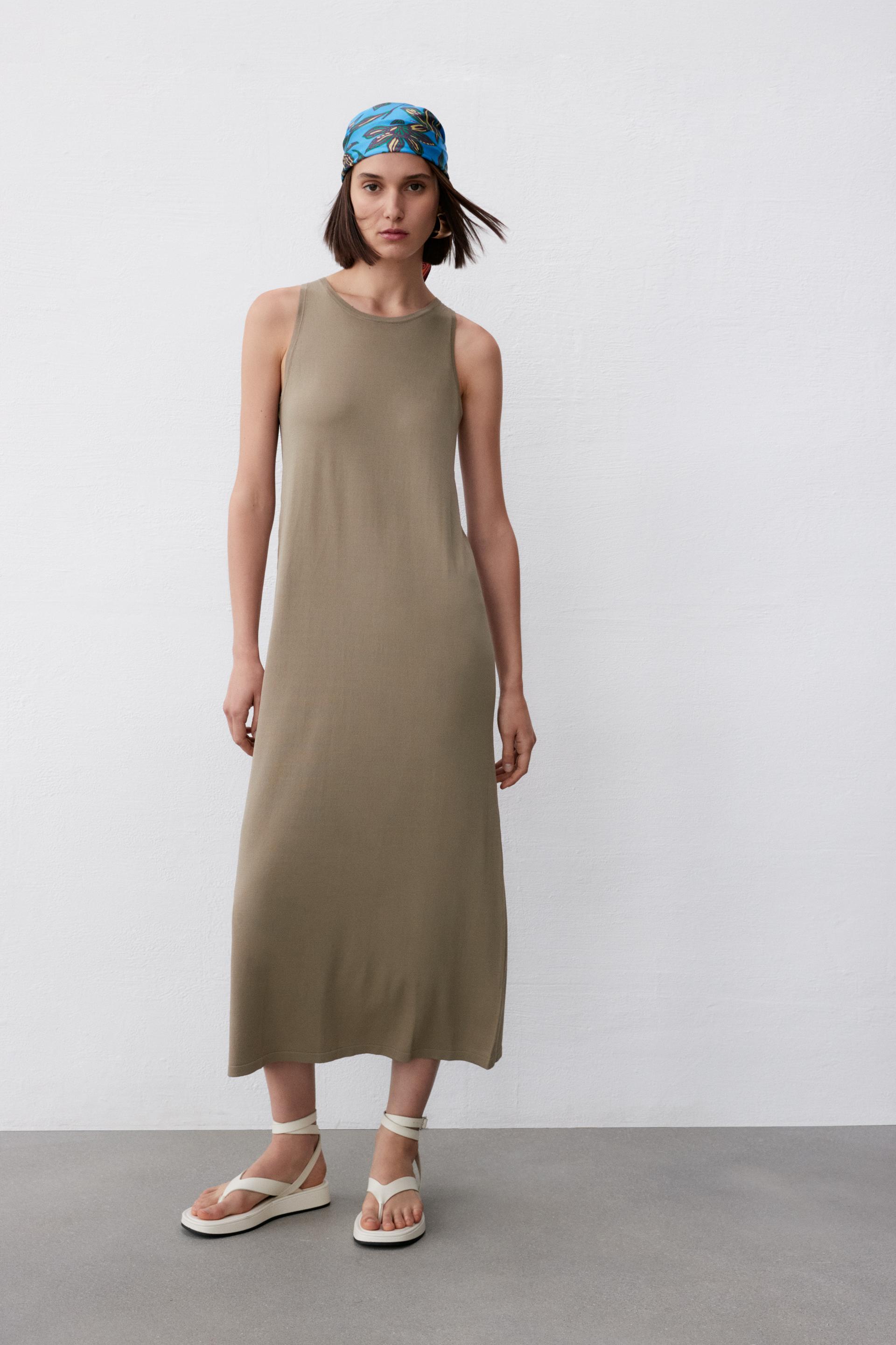 Zara LONG KNIT DRESS 123837863737