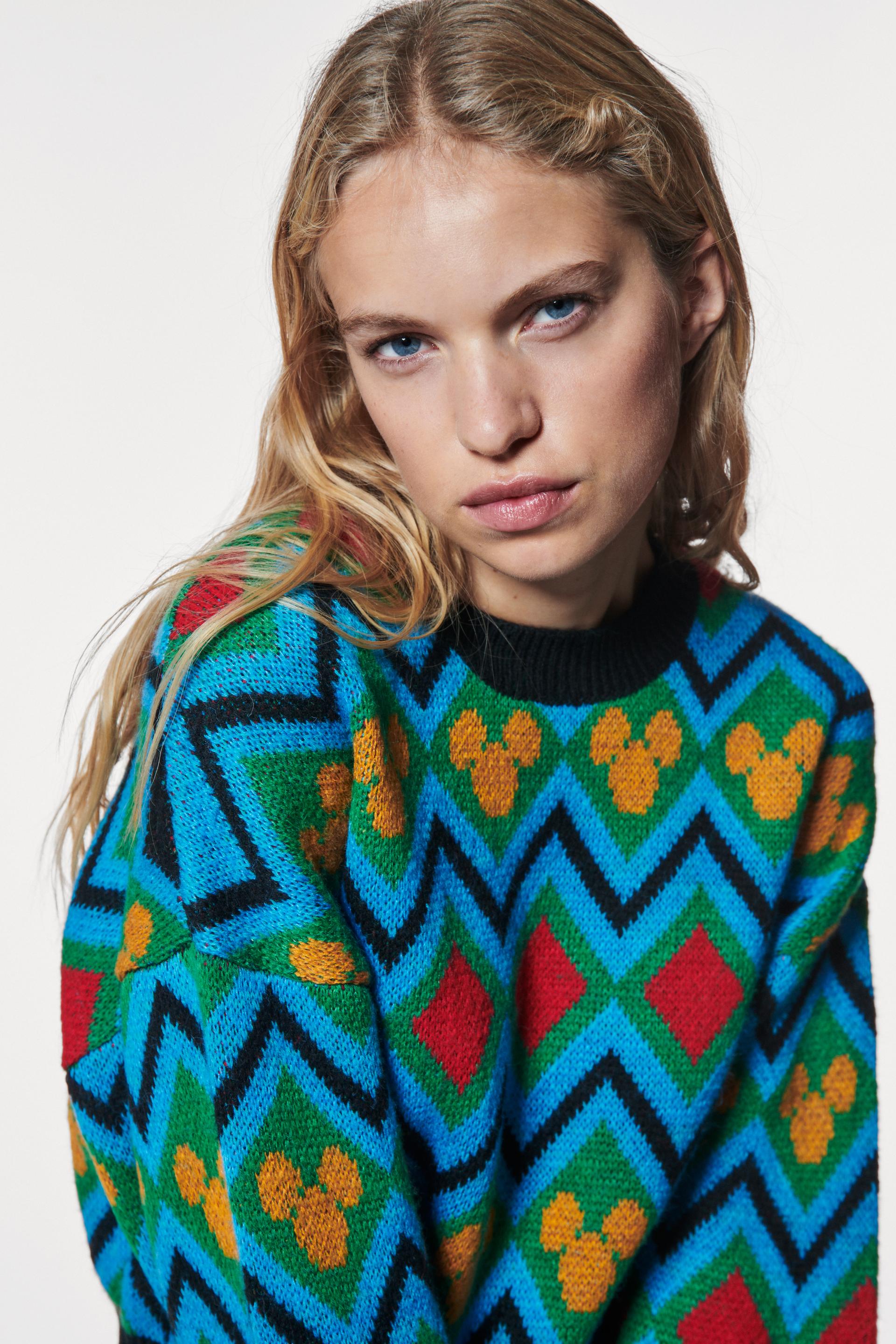 Zara JACQUARD KNIT MICKEY ©DISNEY SWEATER 118922033050