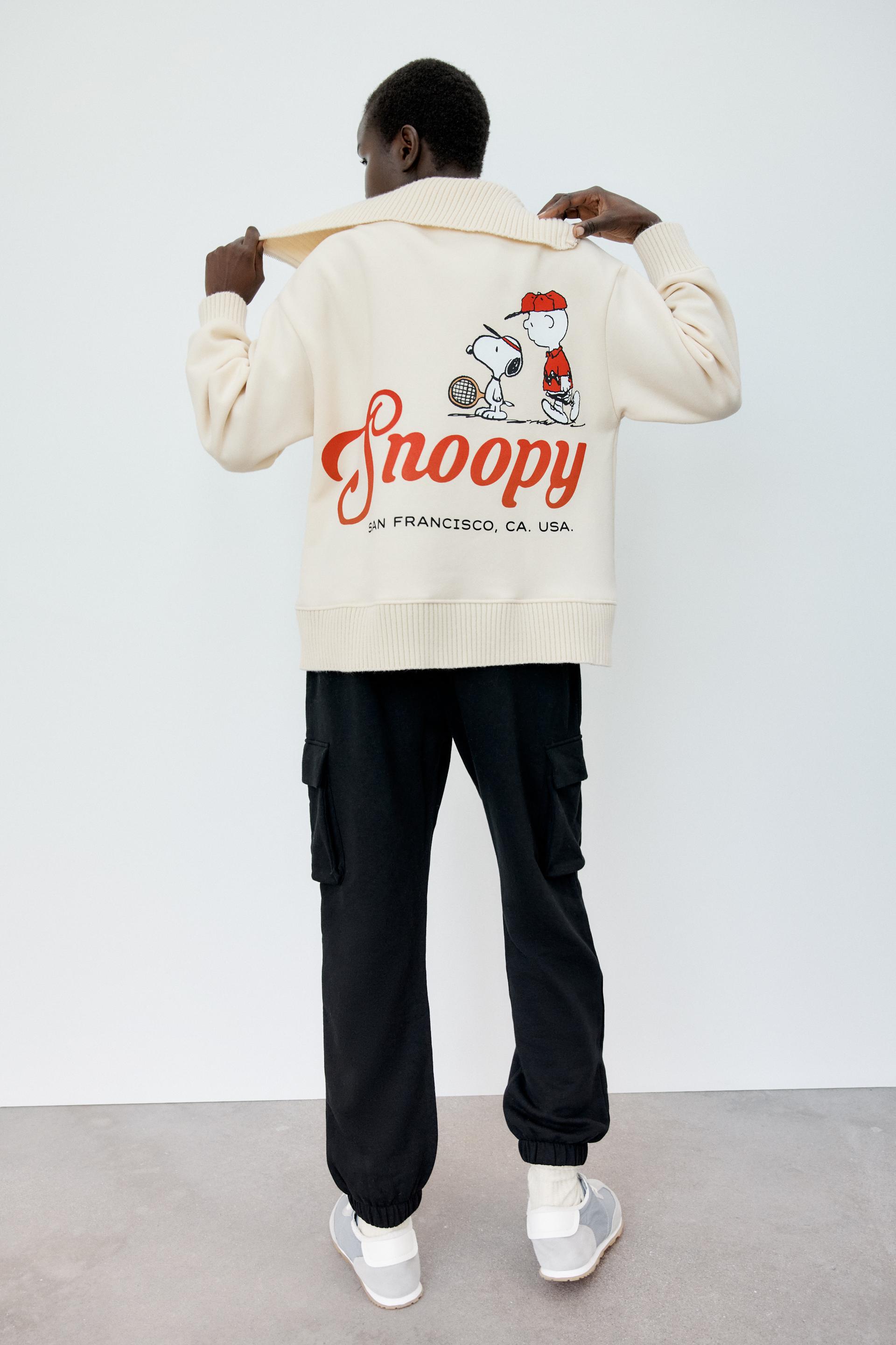 Snoopy peanuts sweatshirt zara