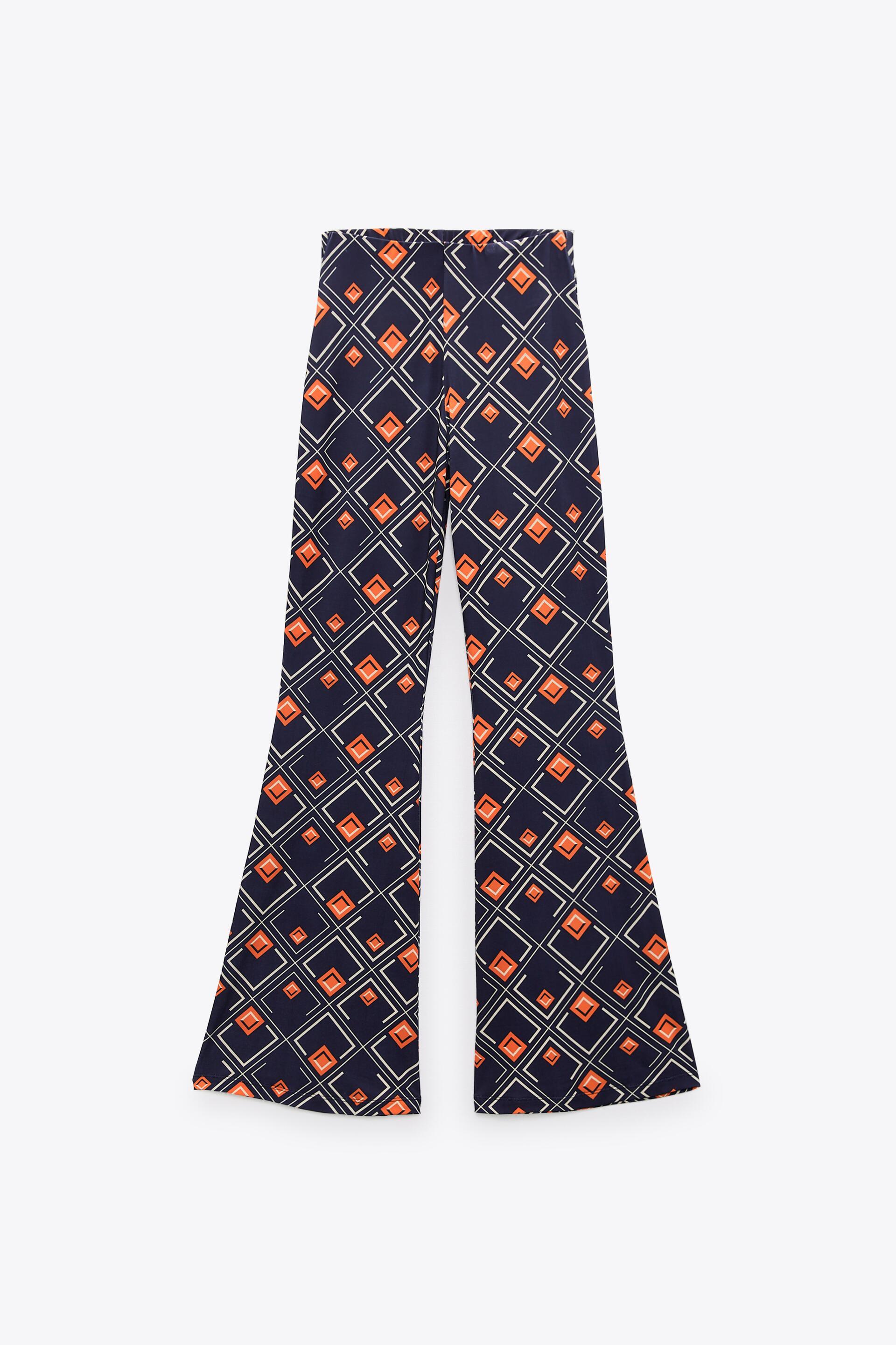 flowy printed pants