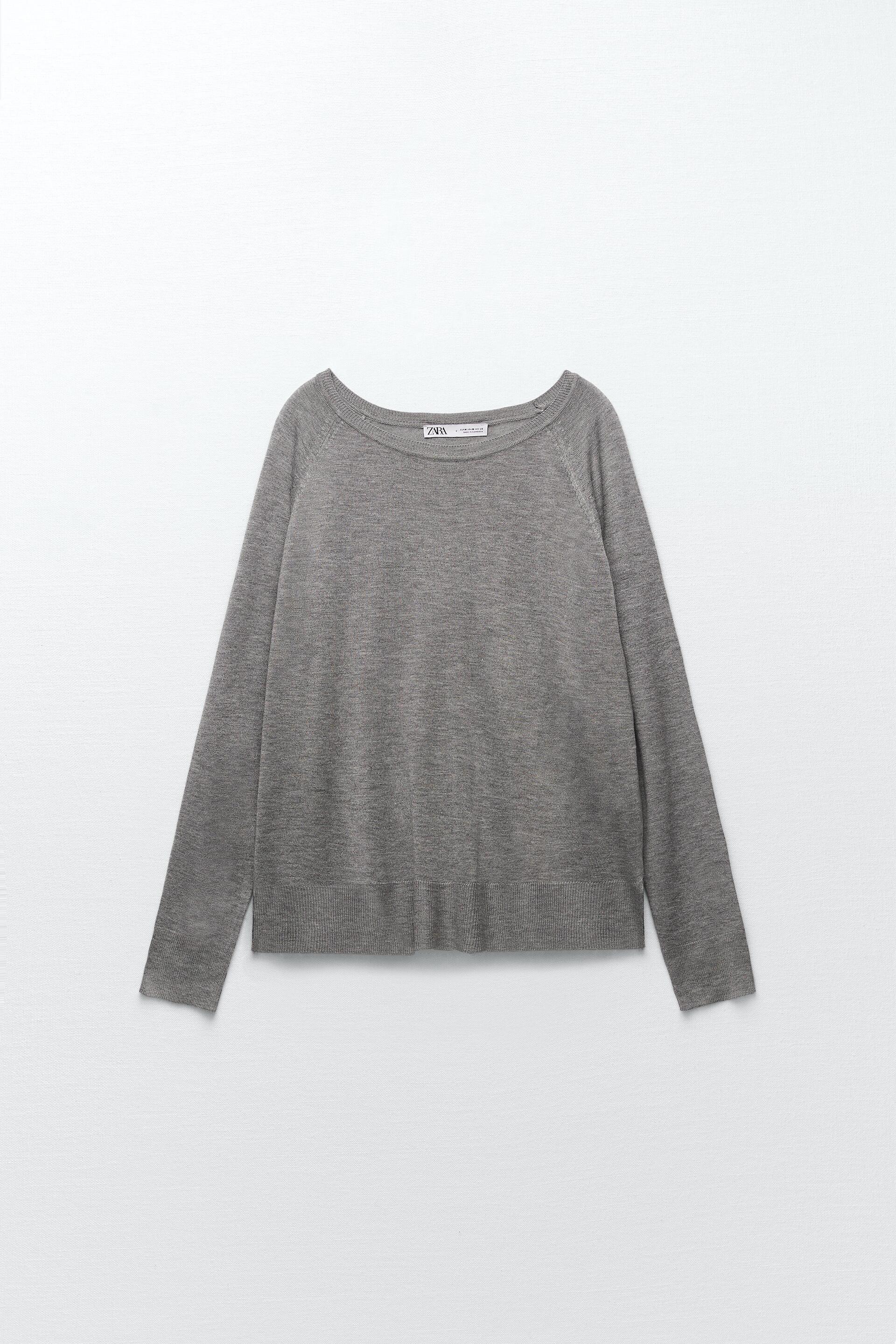 Zara BASIC KNIT SWEATER 135326624803