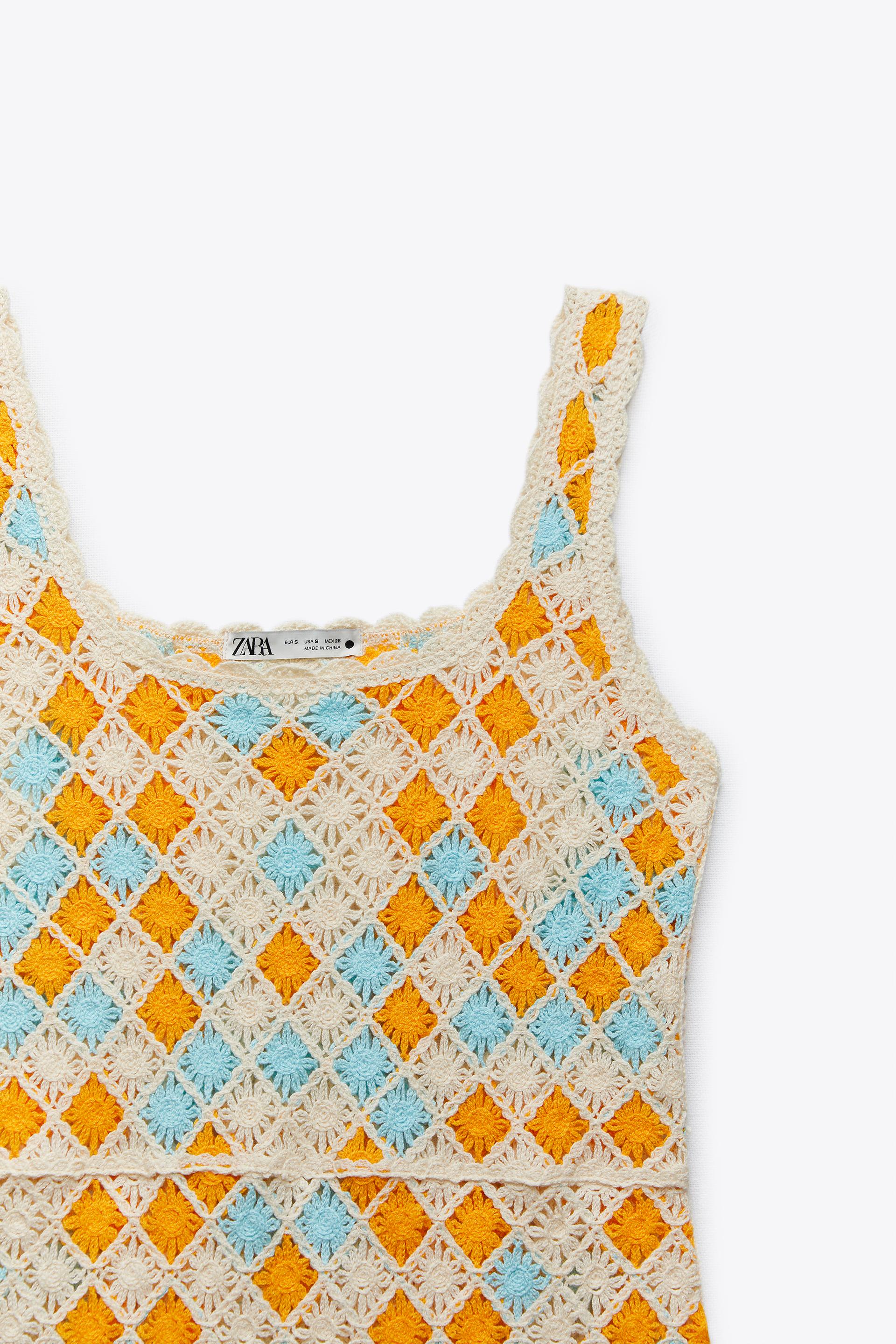 Zara CROCHET MINI DRESS 122264940615