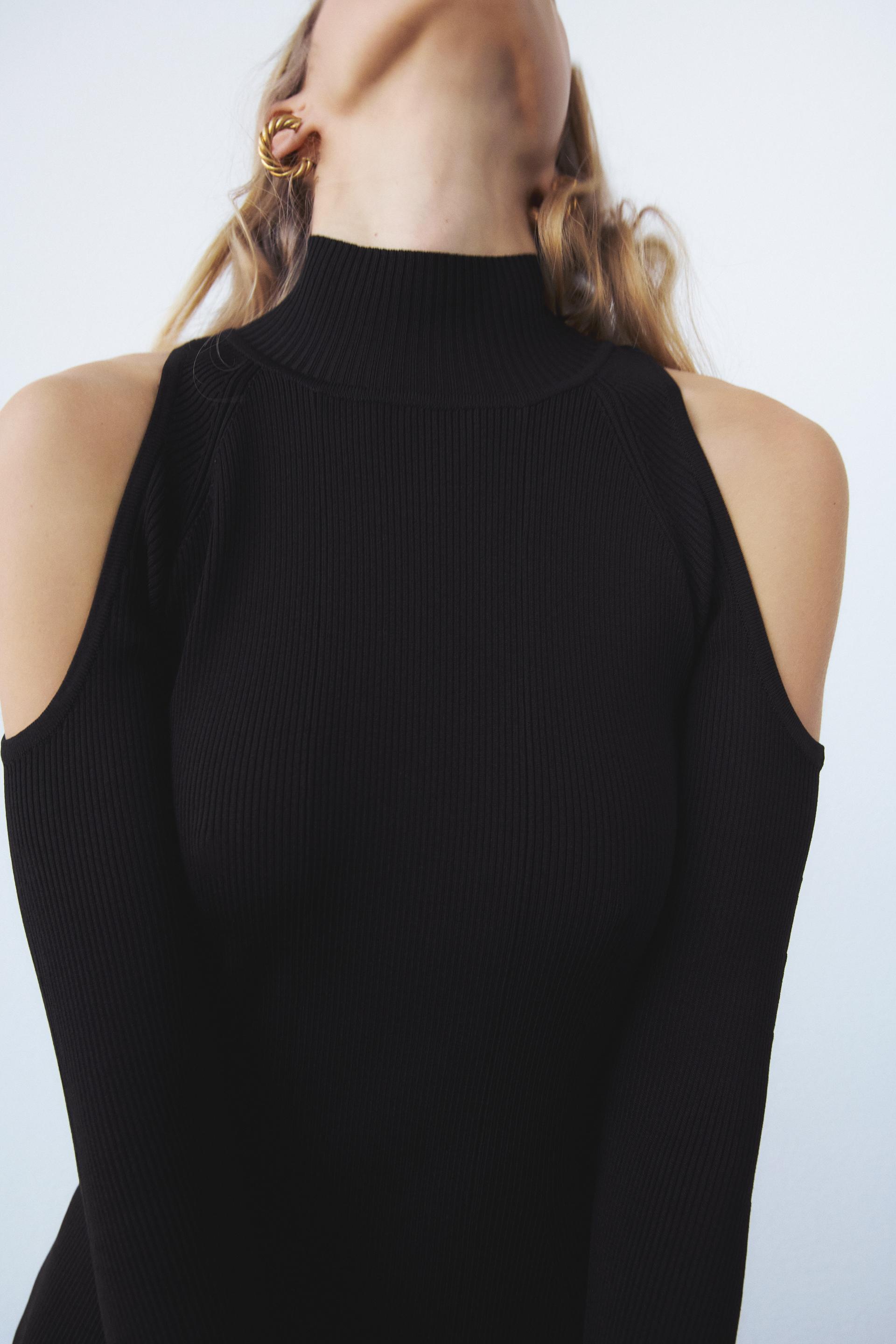 Zara CUT OUT KNIT DRESS 149232417800