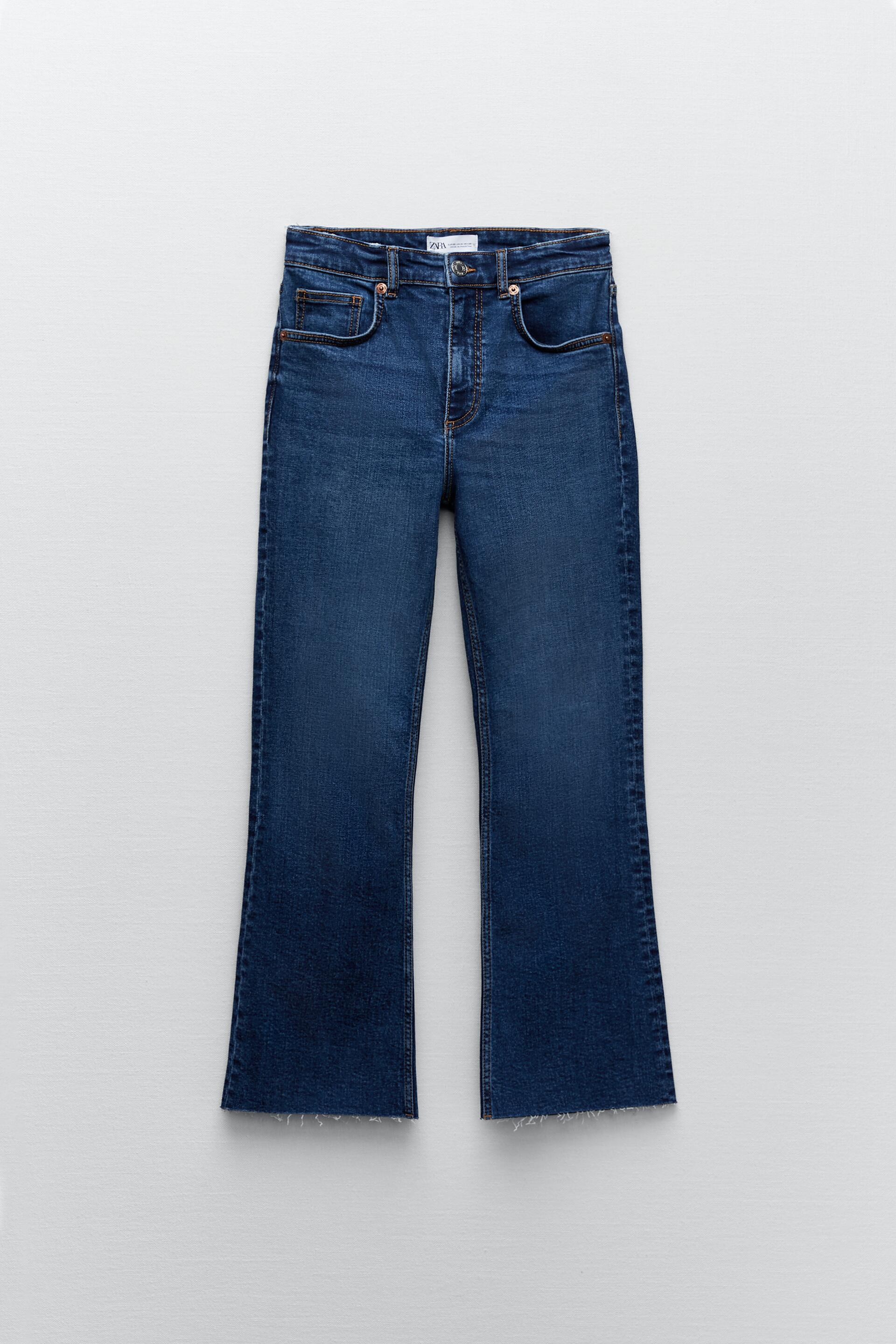 cropped flare jeans zara