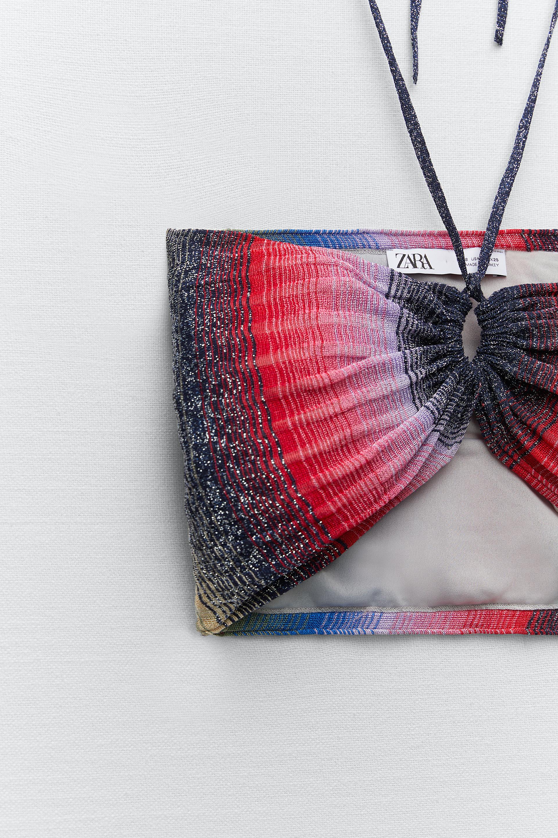 Zara METALLIC THREAD KNIT TOP 108968060330