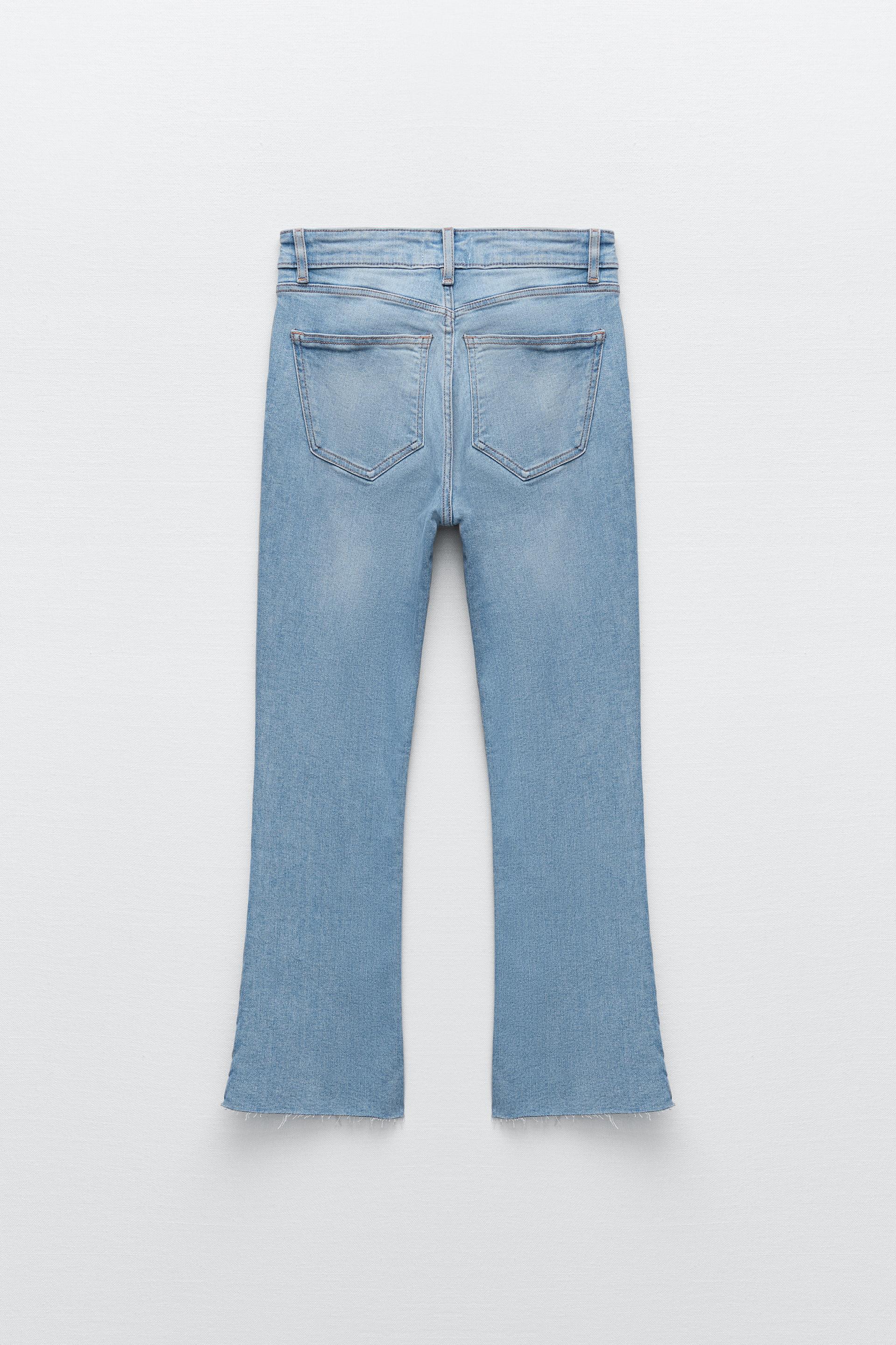 cropped flare jeans zara