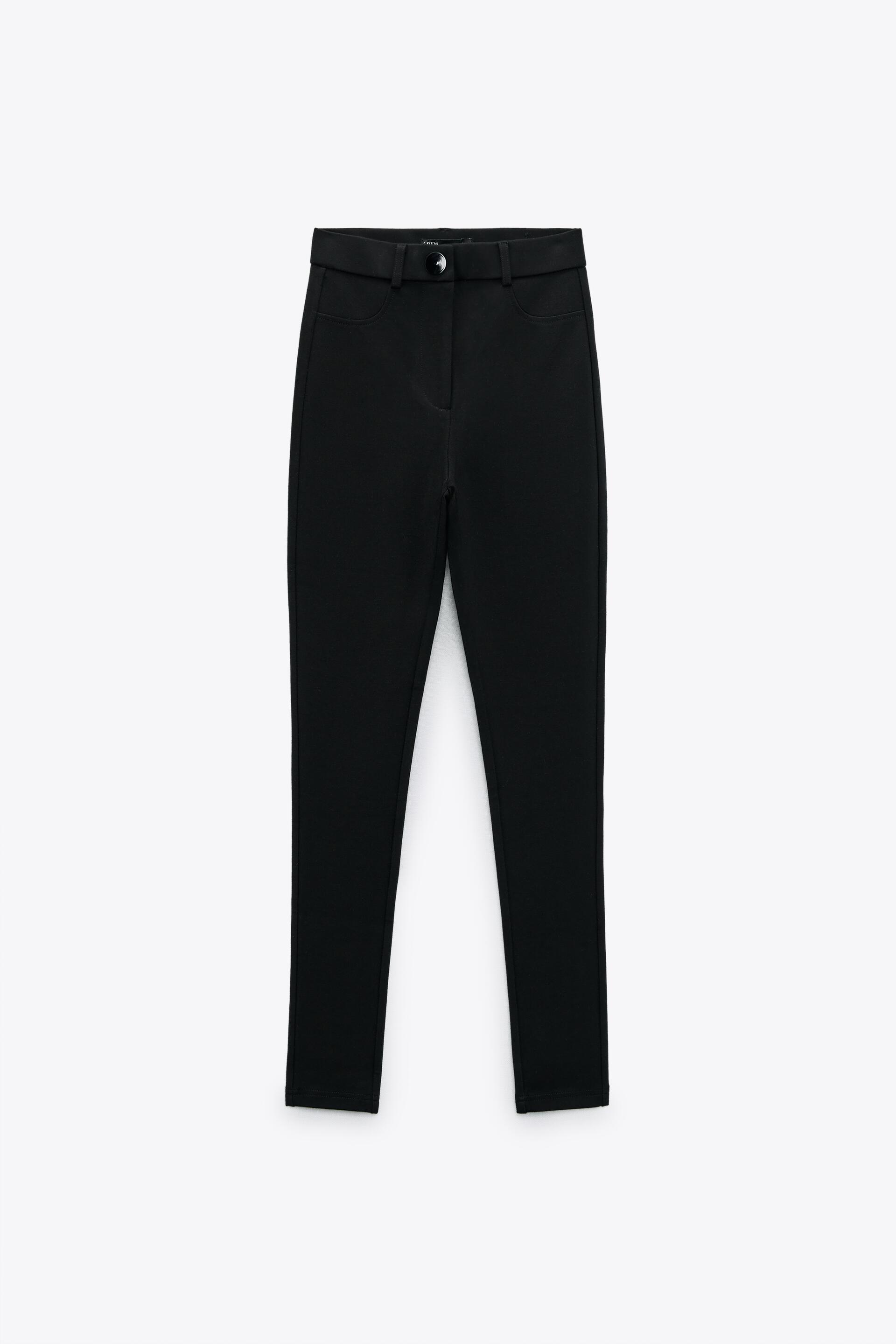zara buttoned leggings