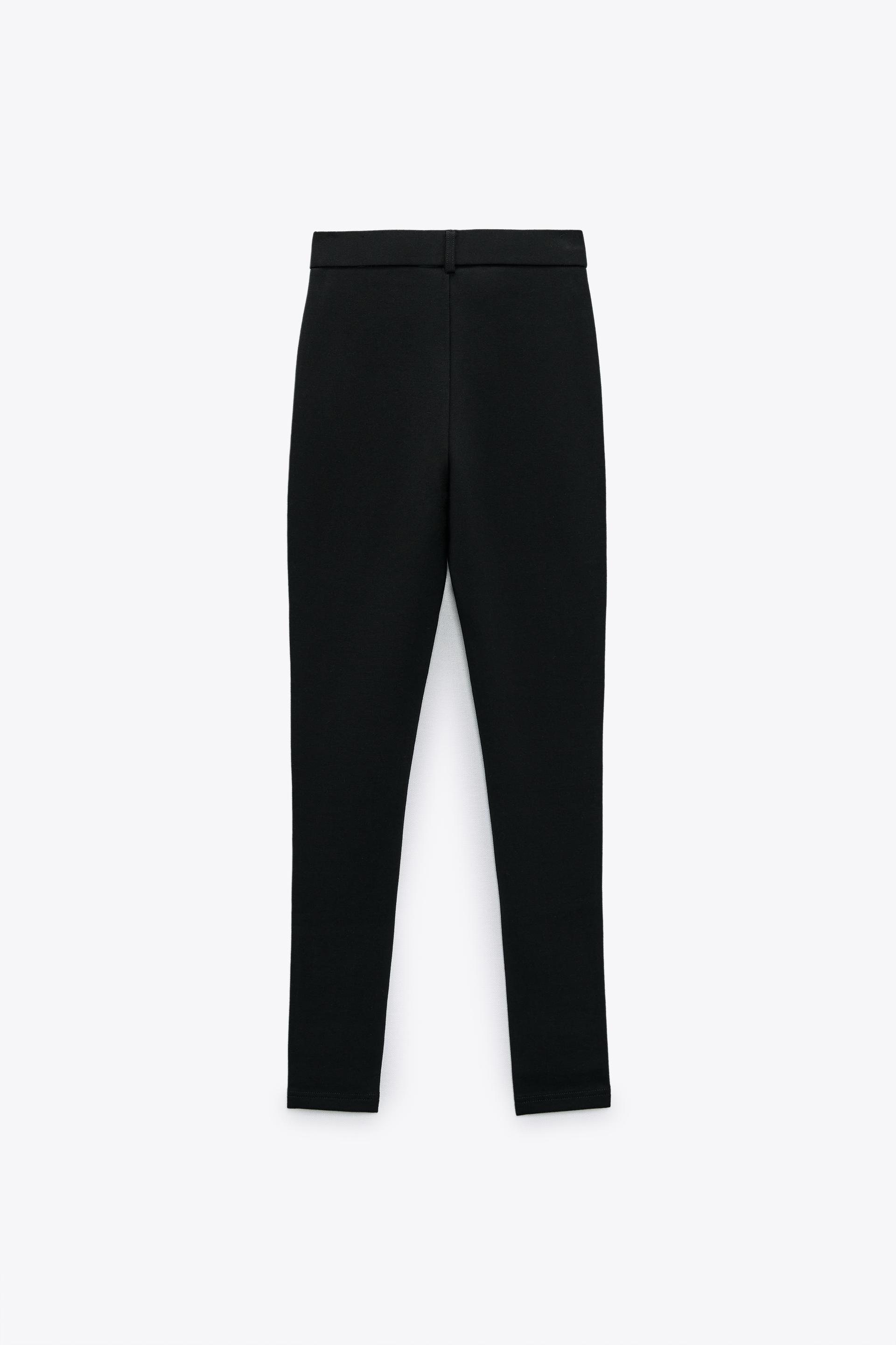 zara buttoned leggings