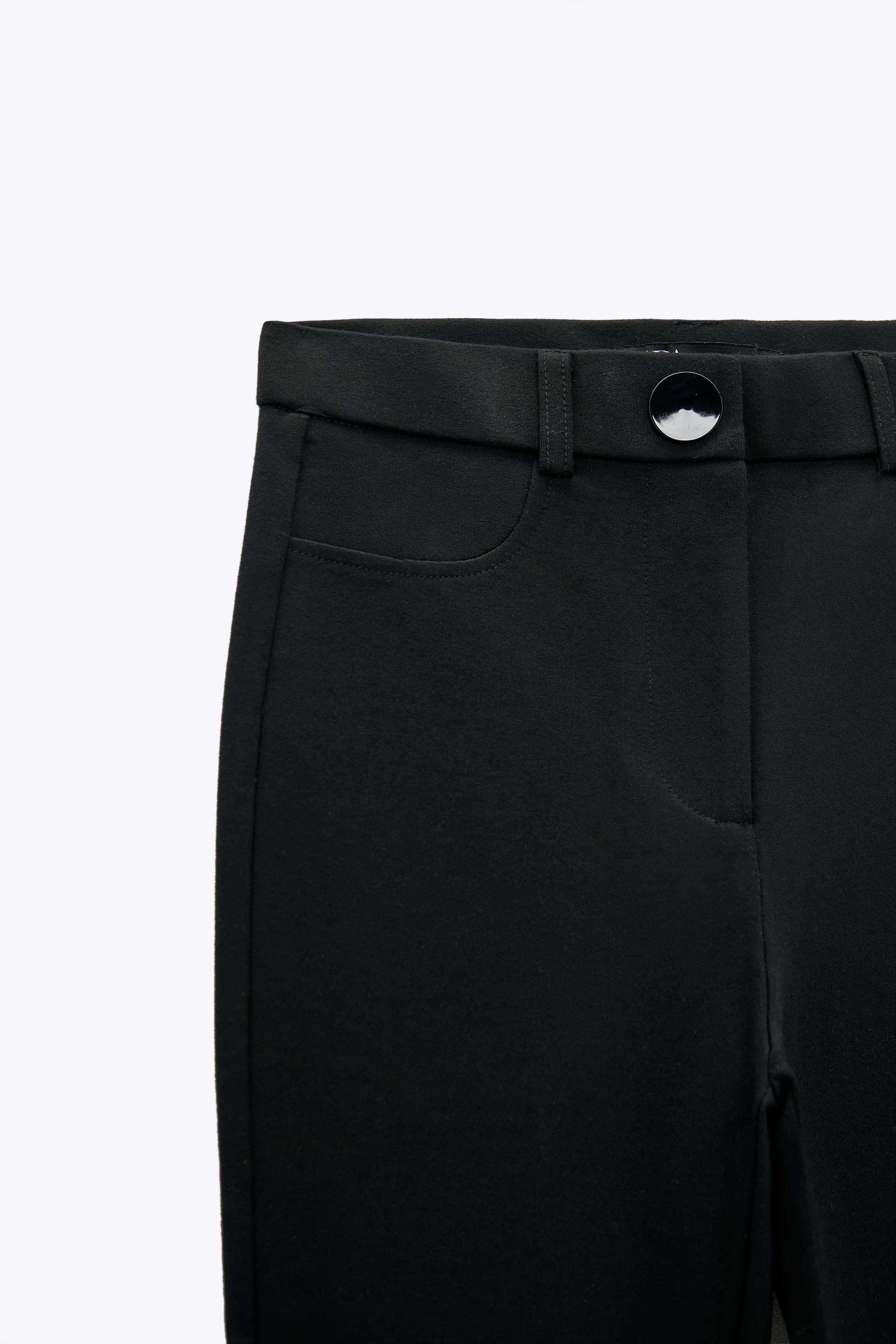 zara buttoned leggings
