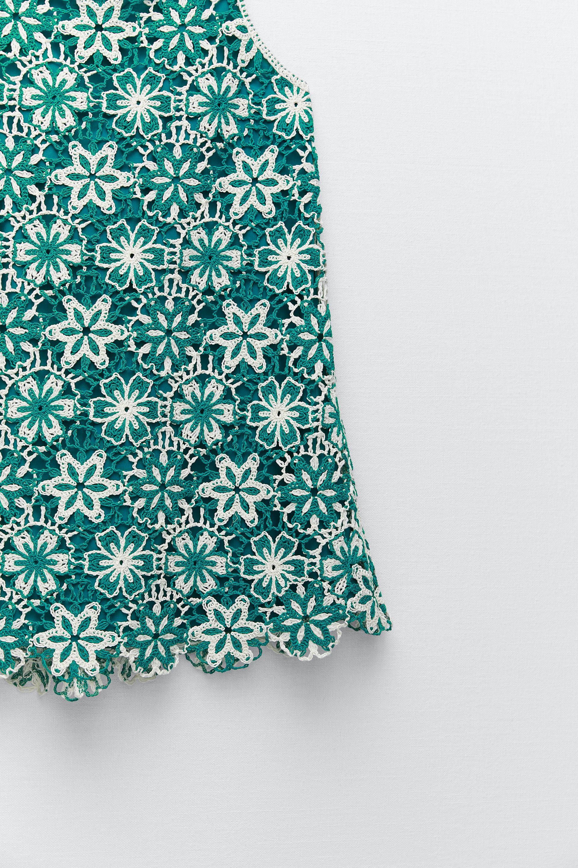 Zara CROCHET MINI DRESS 118169396518