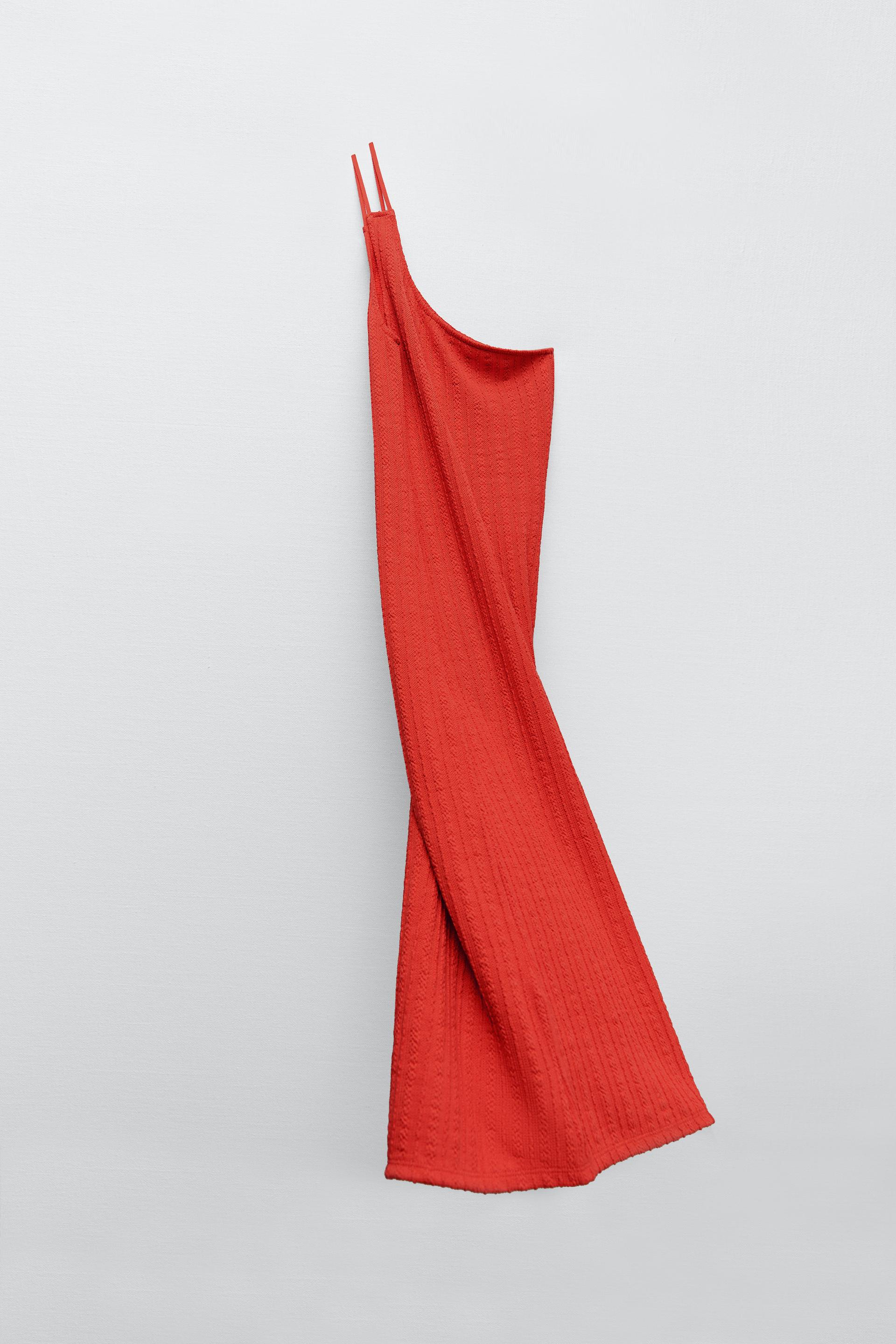 Zara ASYMMETRIC CABLE KNIT DRESS 115214438632