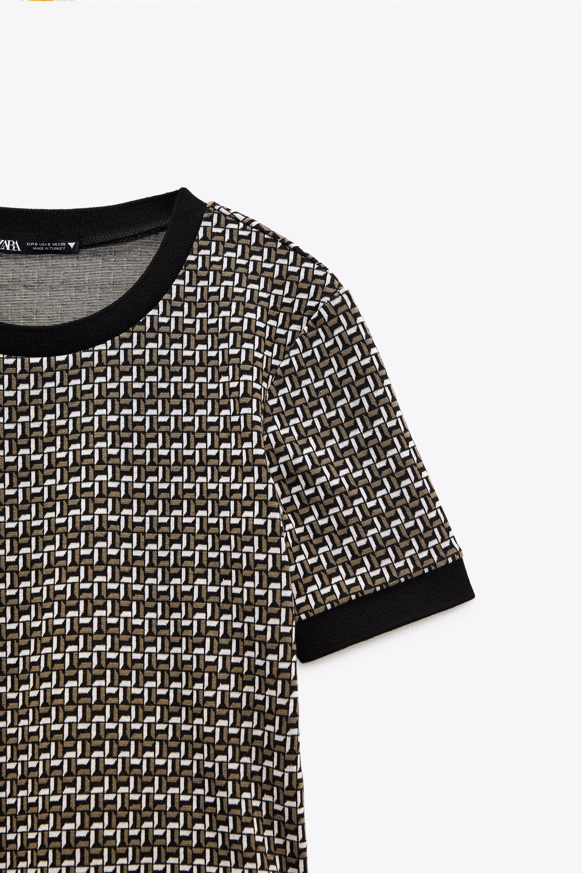 basic jacquard tee zara