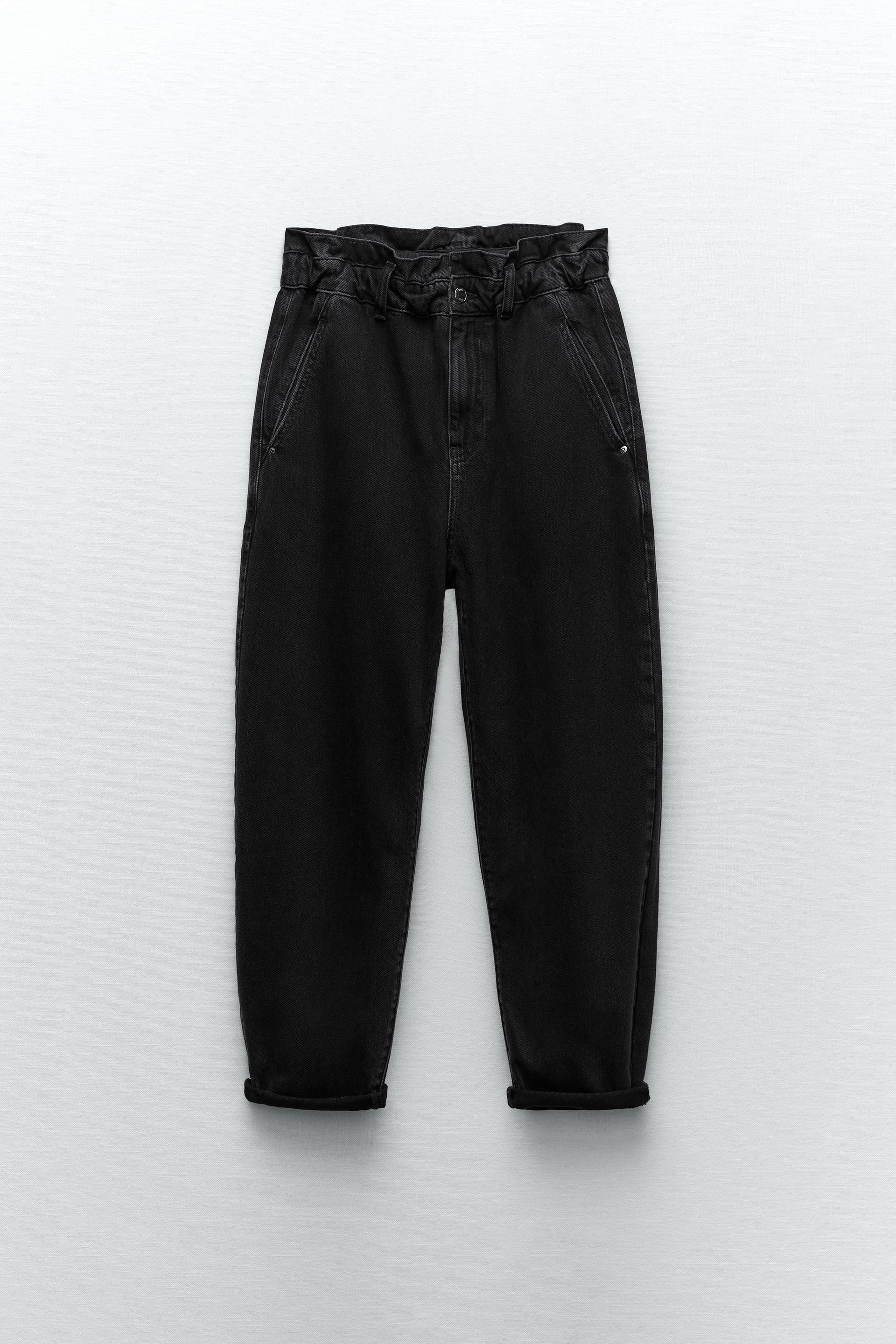 zara baggy paperbag jeans