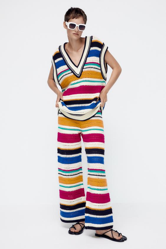 zara knit pants