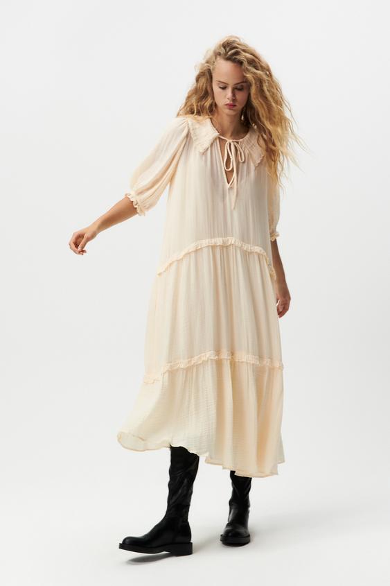 Tiered dress zara Clearance