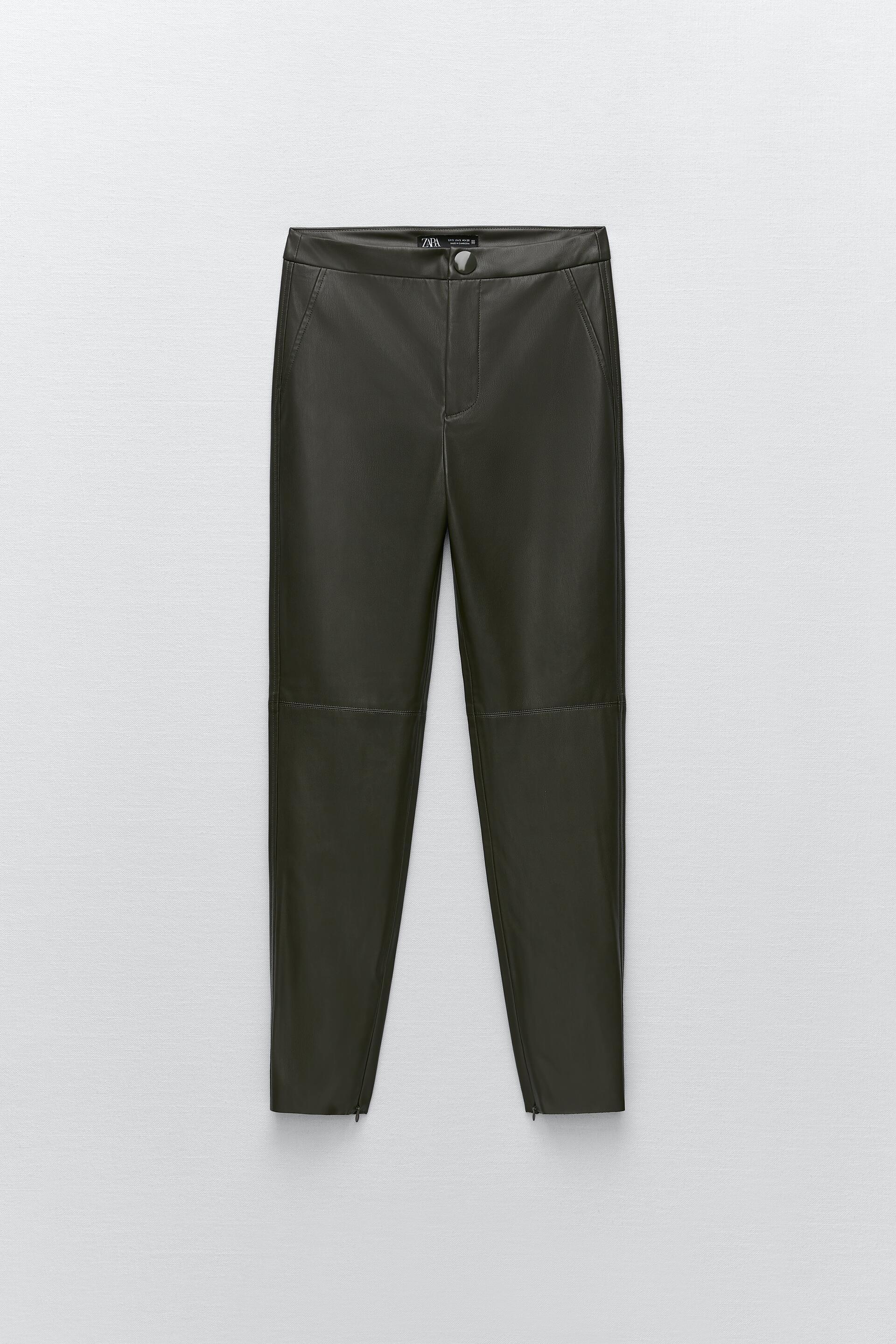 zara faux leggings