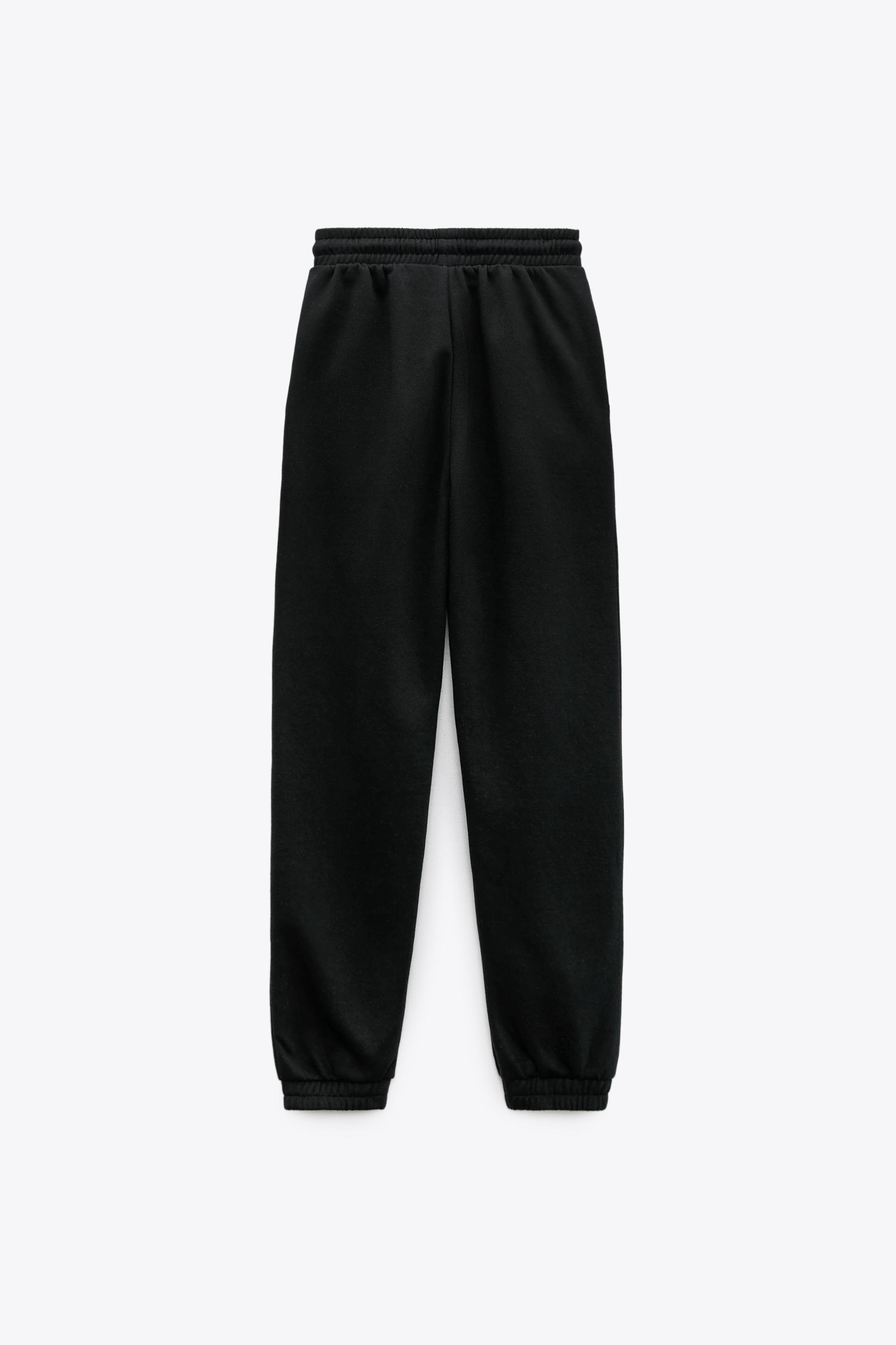 zara plush jogging pants review