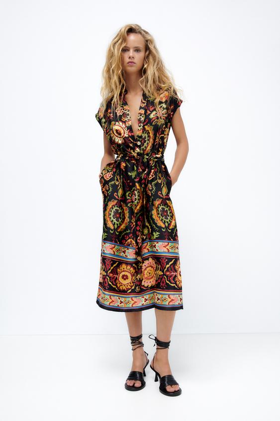Zara Printed Tunic Dress 2 Zara PRINTED TUNIC DRESS 123404777330
