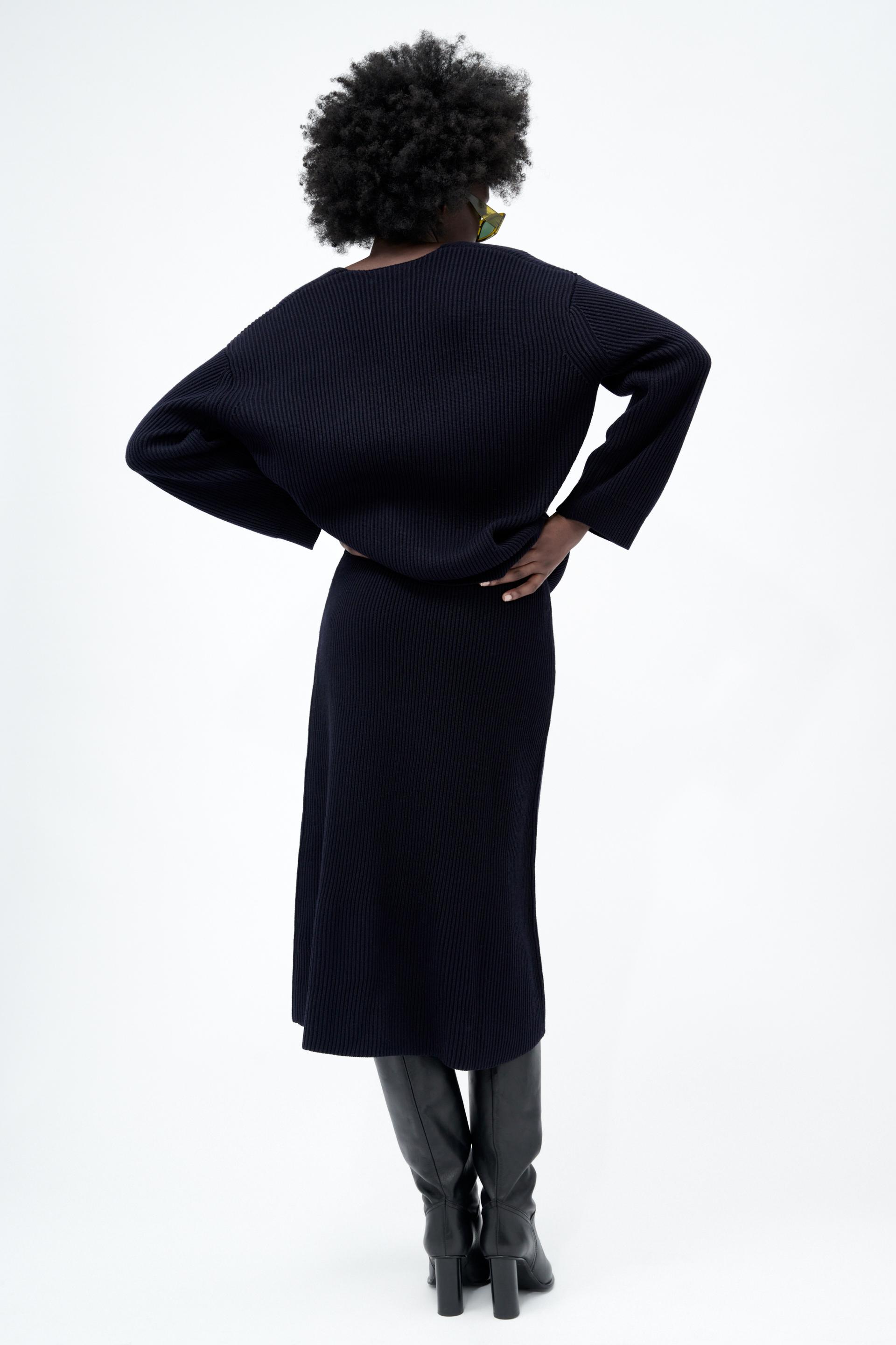 Zara KNIT MIDI SKIRT 115735593401