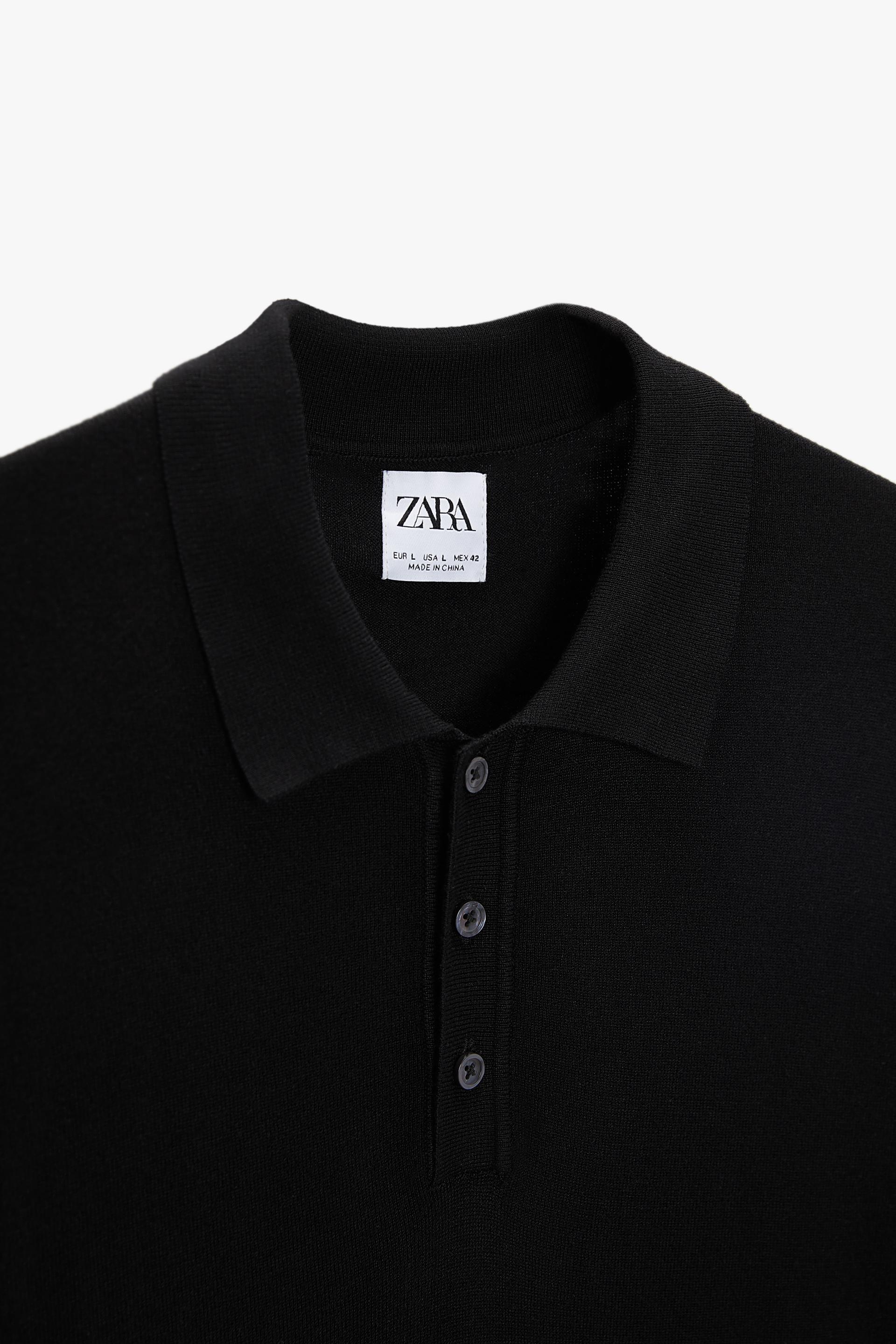 Zara BASIC KNIT POLO SHIRT 131954345800