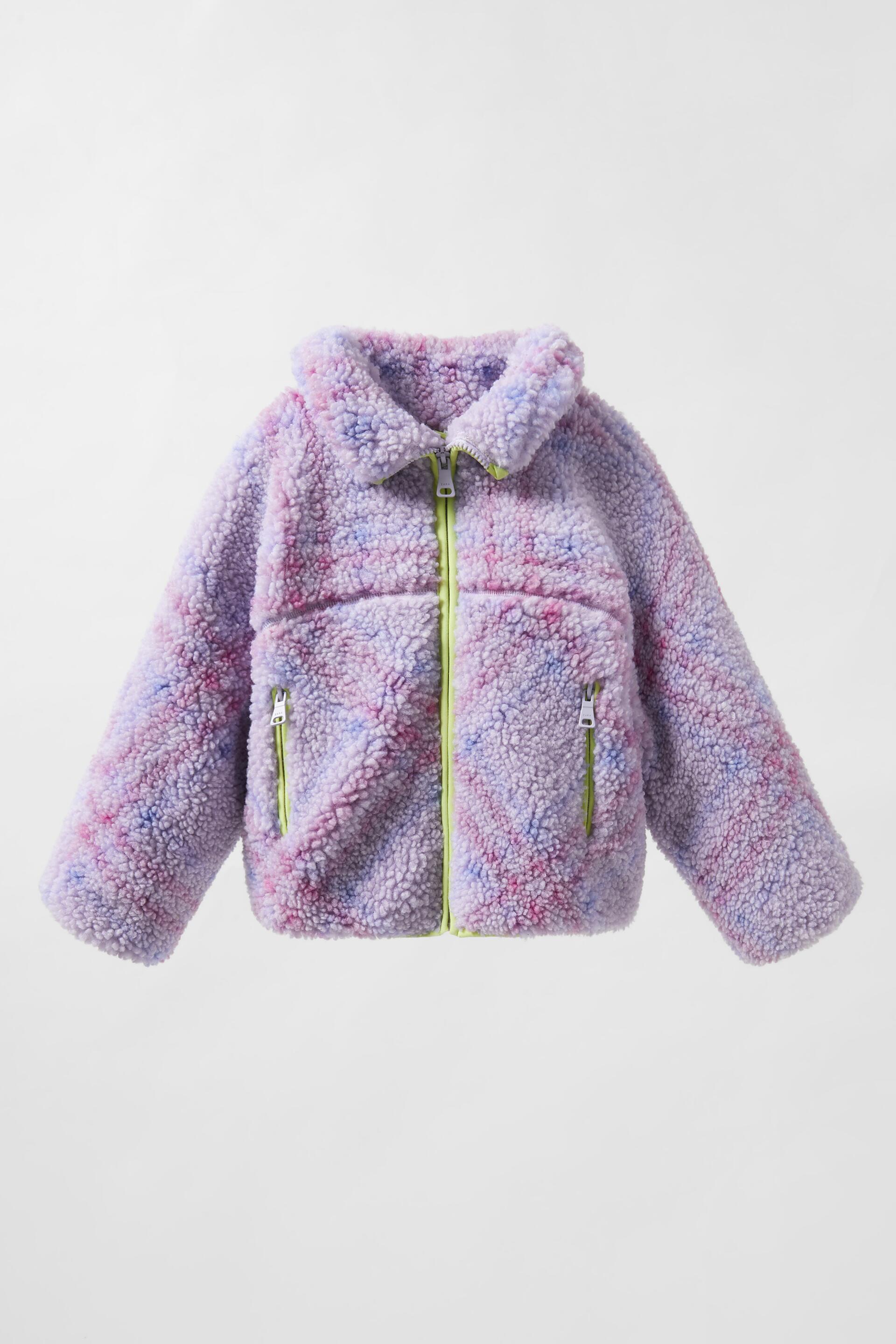 combination plaid fleece jacket