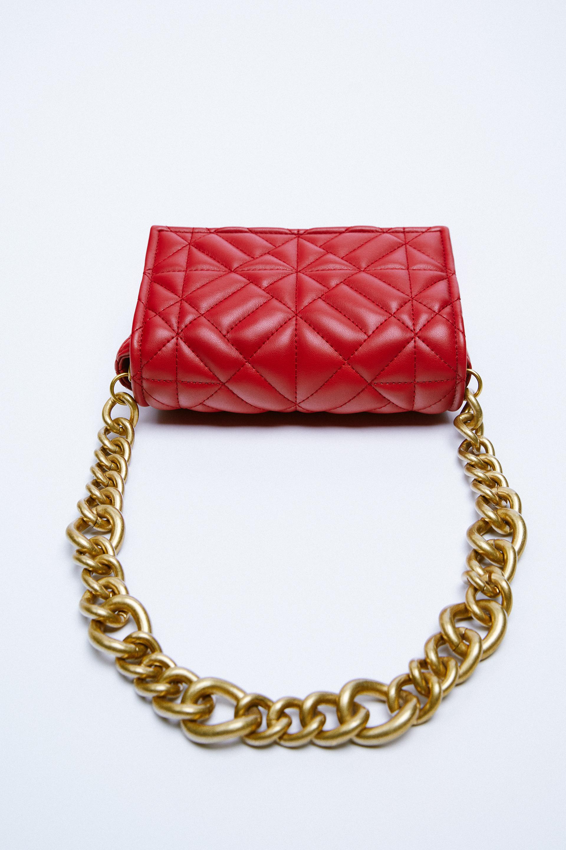 Zara QUILTED CHAIN STRAP SHOULDER BAG 150945599 020 3