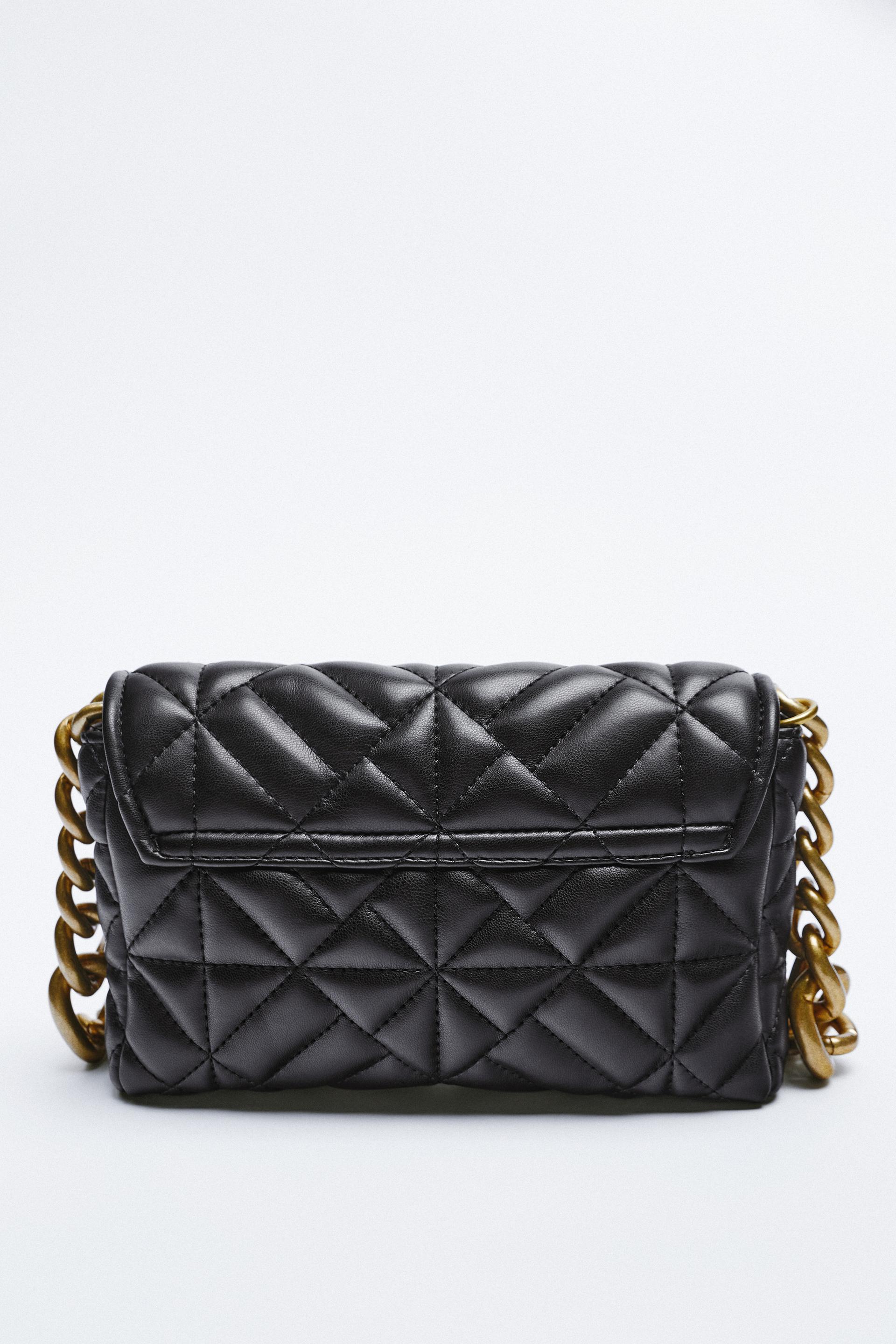 Zara QUILTED CHAIN STRAP SHOULDER BAG 150945599 040 3