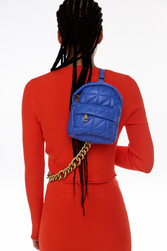 zara quilted backpack