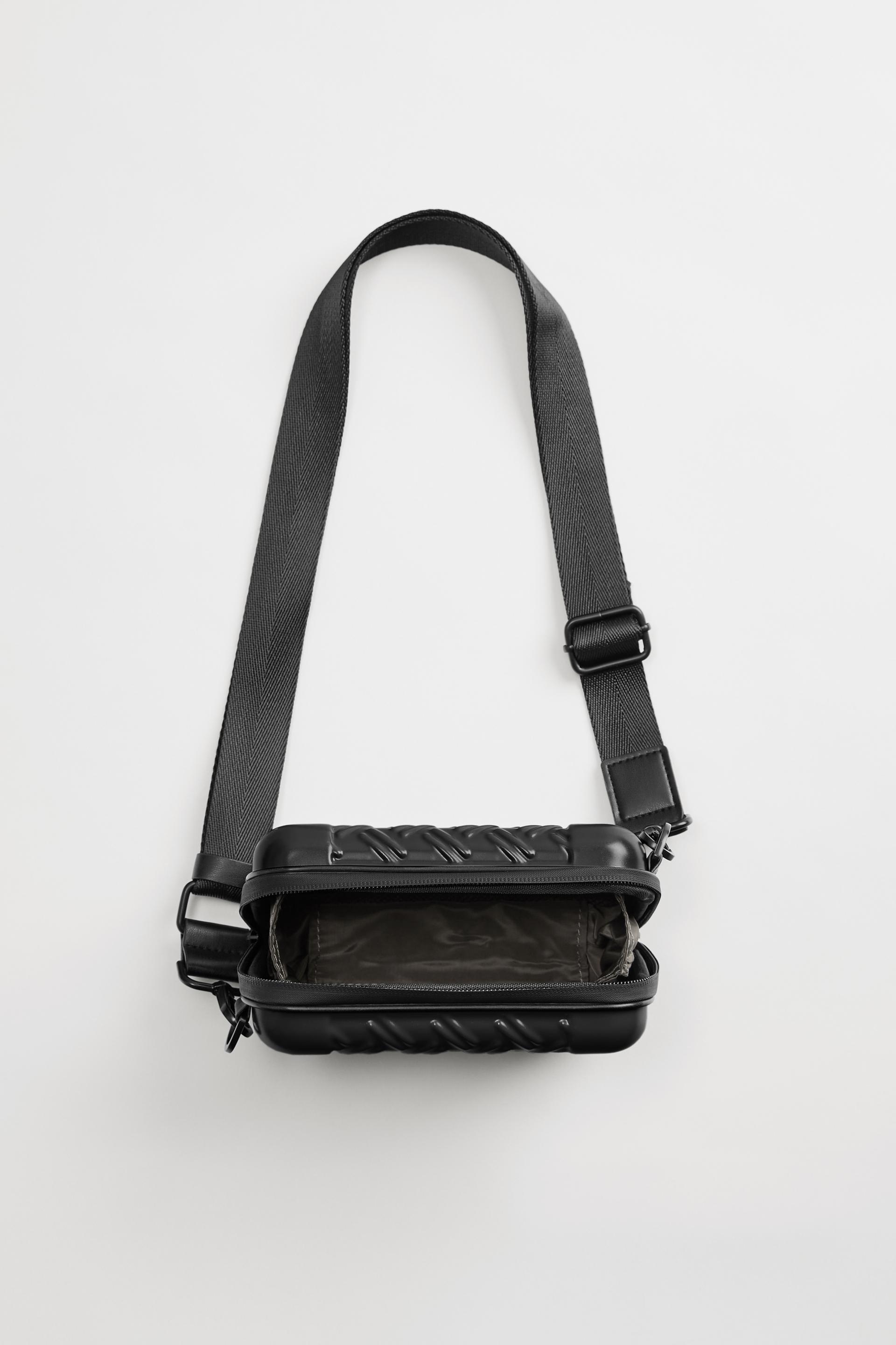 Zara RIGID MINI CROSSBODY BOX BAG - 153555225-040-3 mini crossbody bag zara