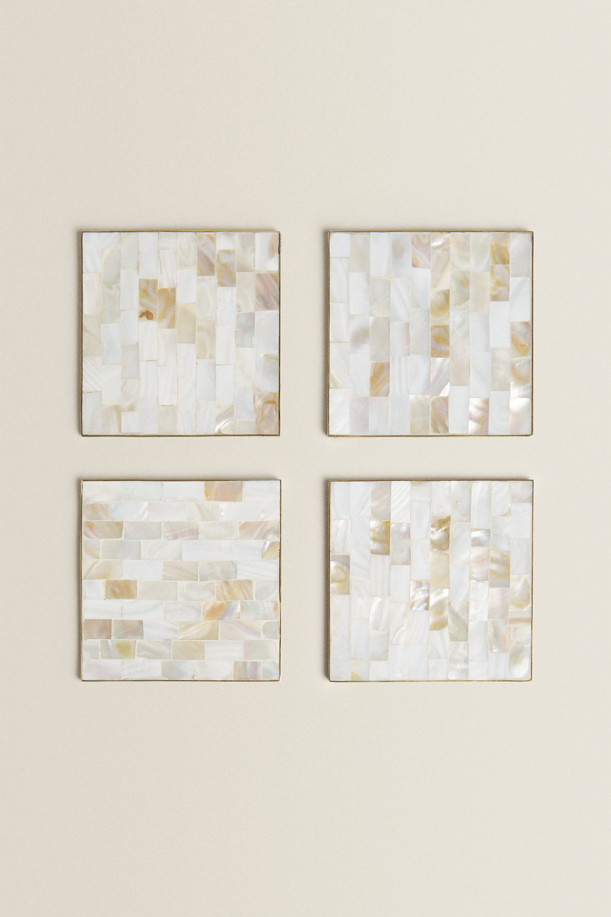 MOTHER-OF-PEARL COASTER (PACK OF 4)