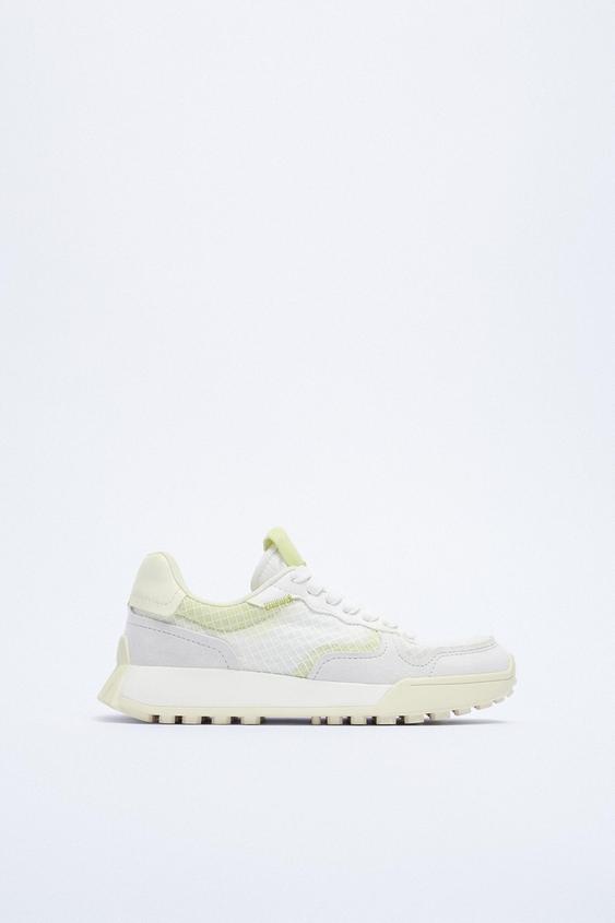 zara contrast running trainers