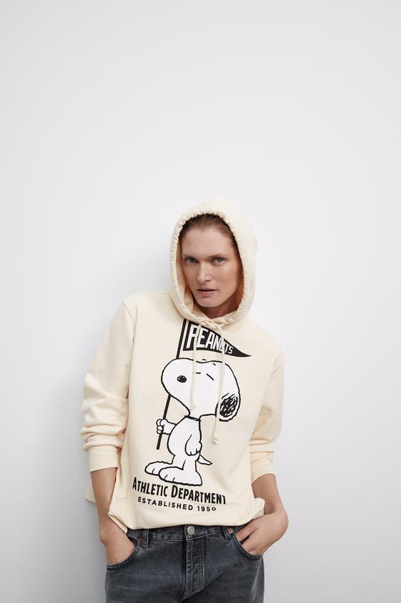 Snoopy peanuts sweatshirt zara Clearance