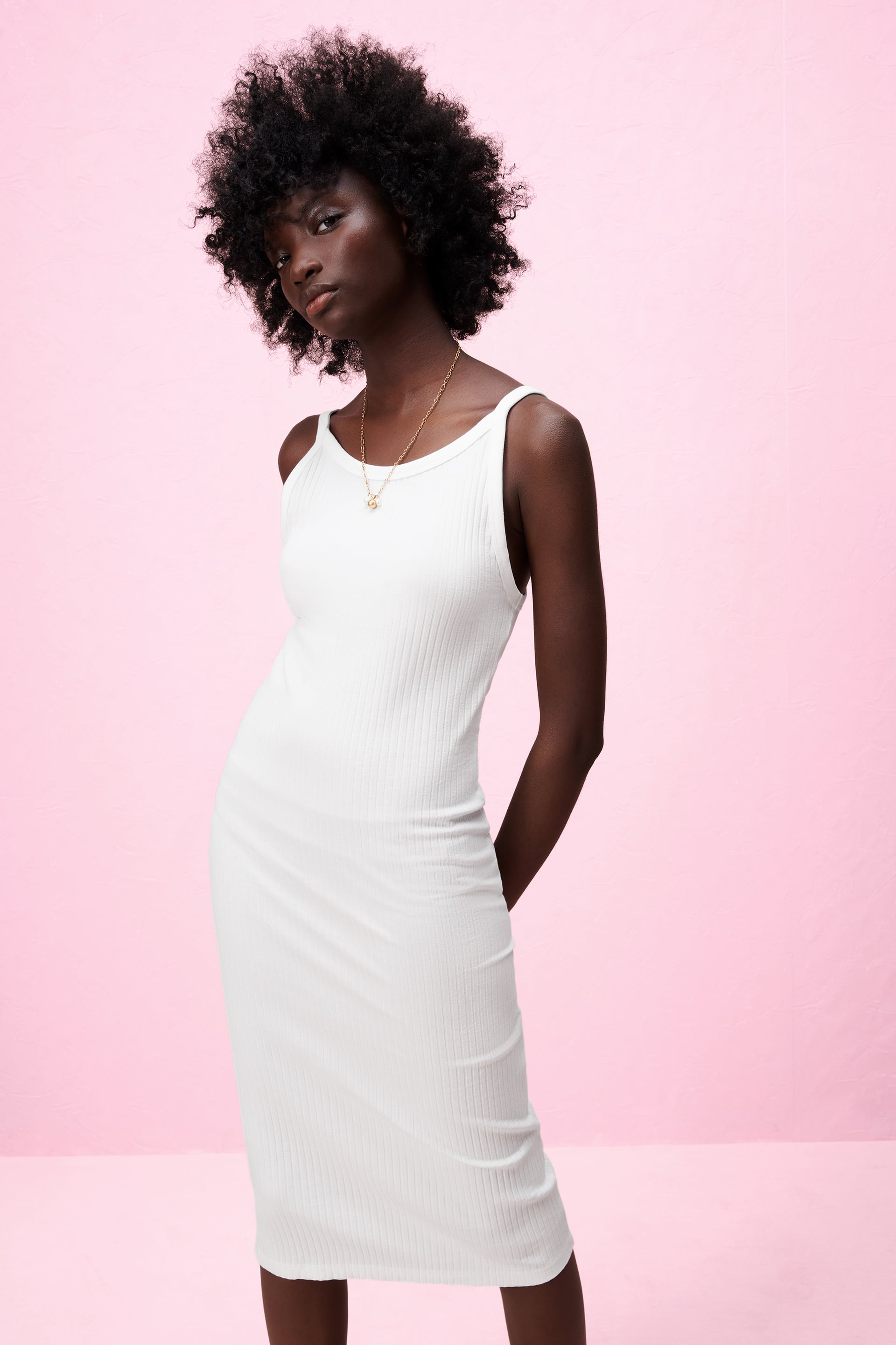 White Cowl Neck Dress Zara / Zara Polka Dot Satin Dress Size S Cowl ...