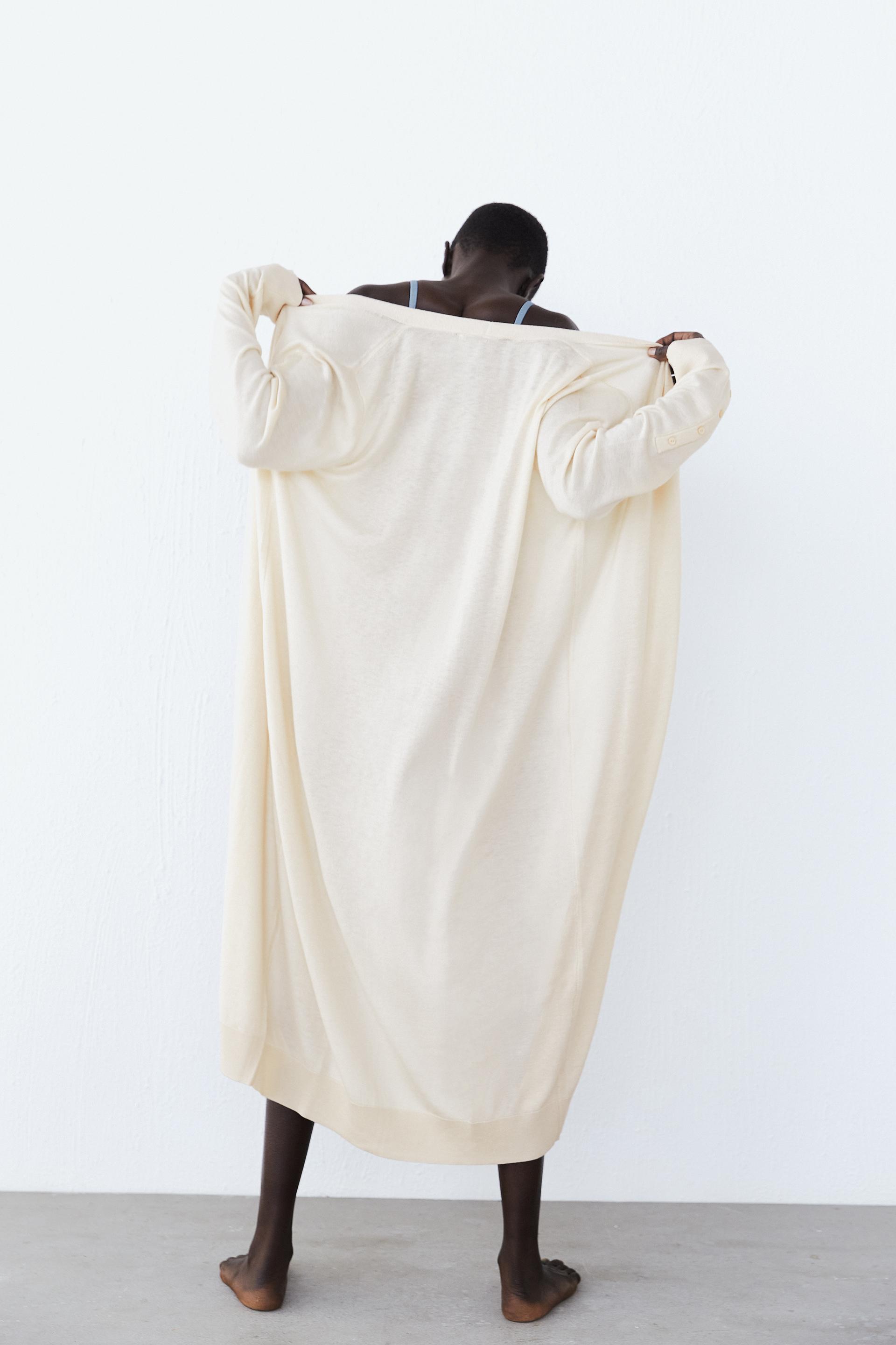 Zara LONG KNIT CARDIGAN 105279476725