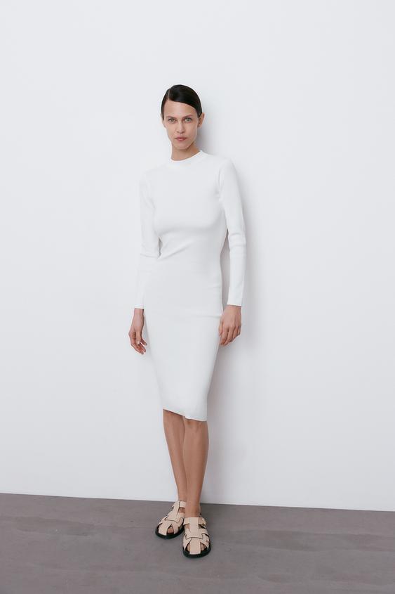 Zara OPEN BACK KNIT DRESS 101169999250