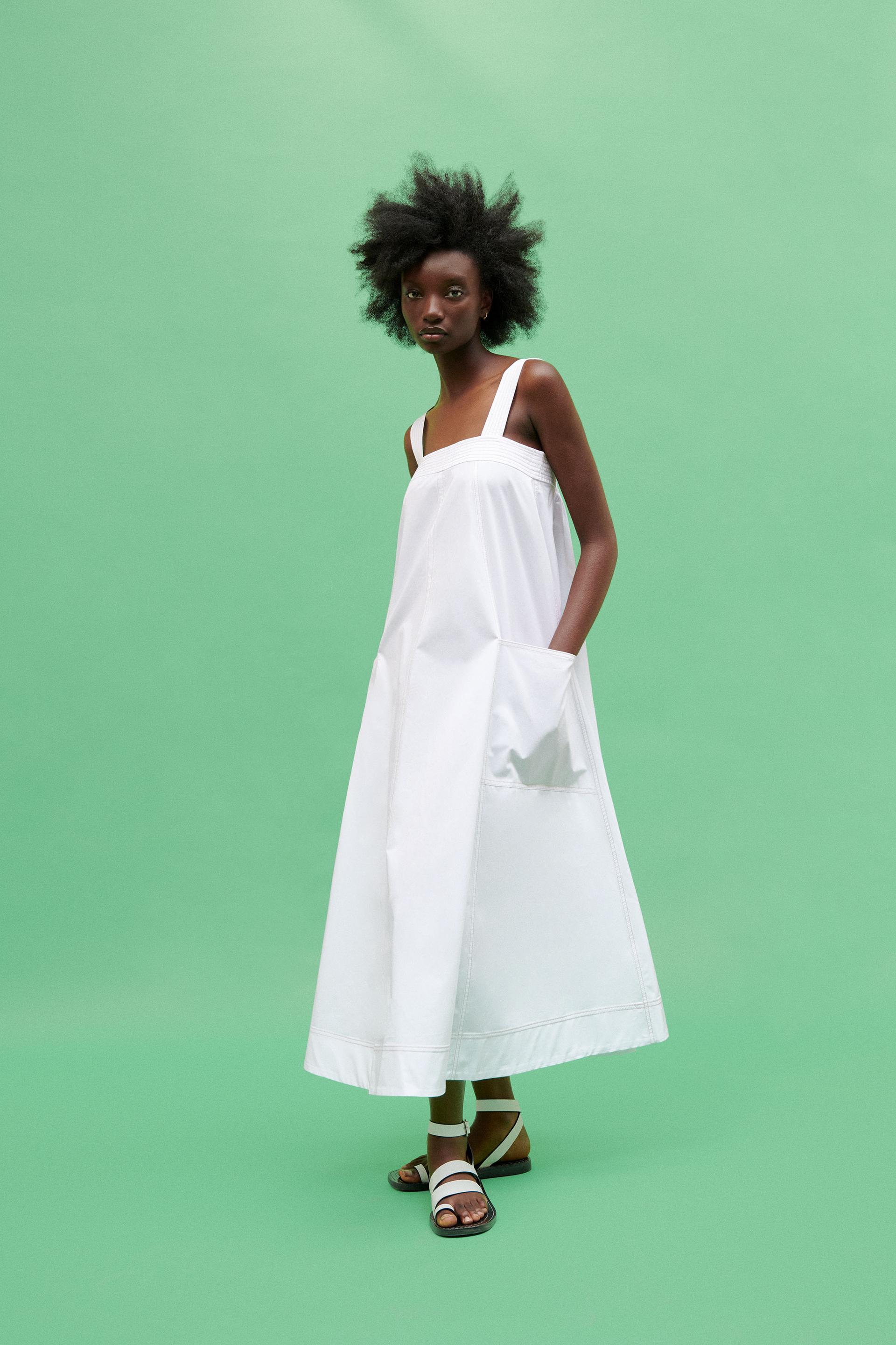 Zara topstitched dress Clearance