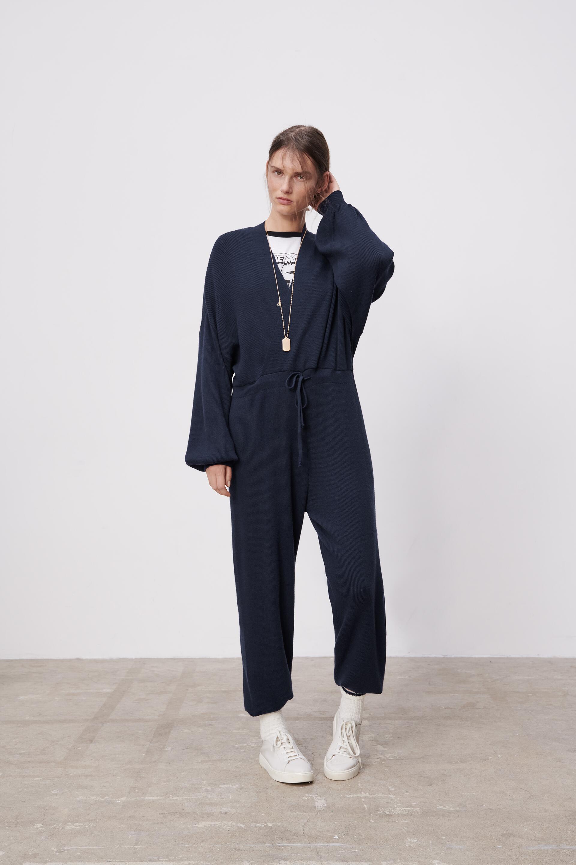 Zara KNIT JUMPSUIT 78483036401