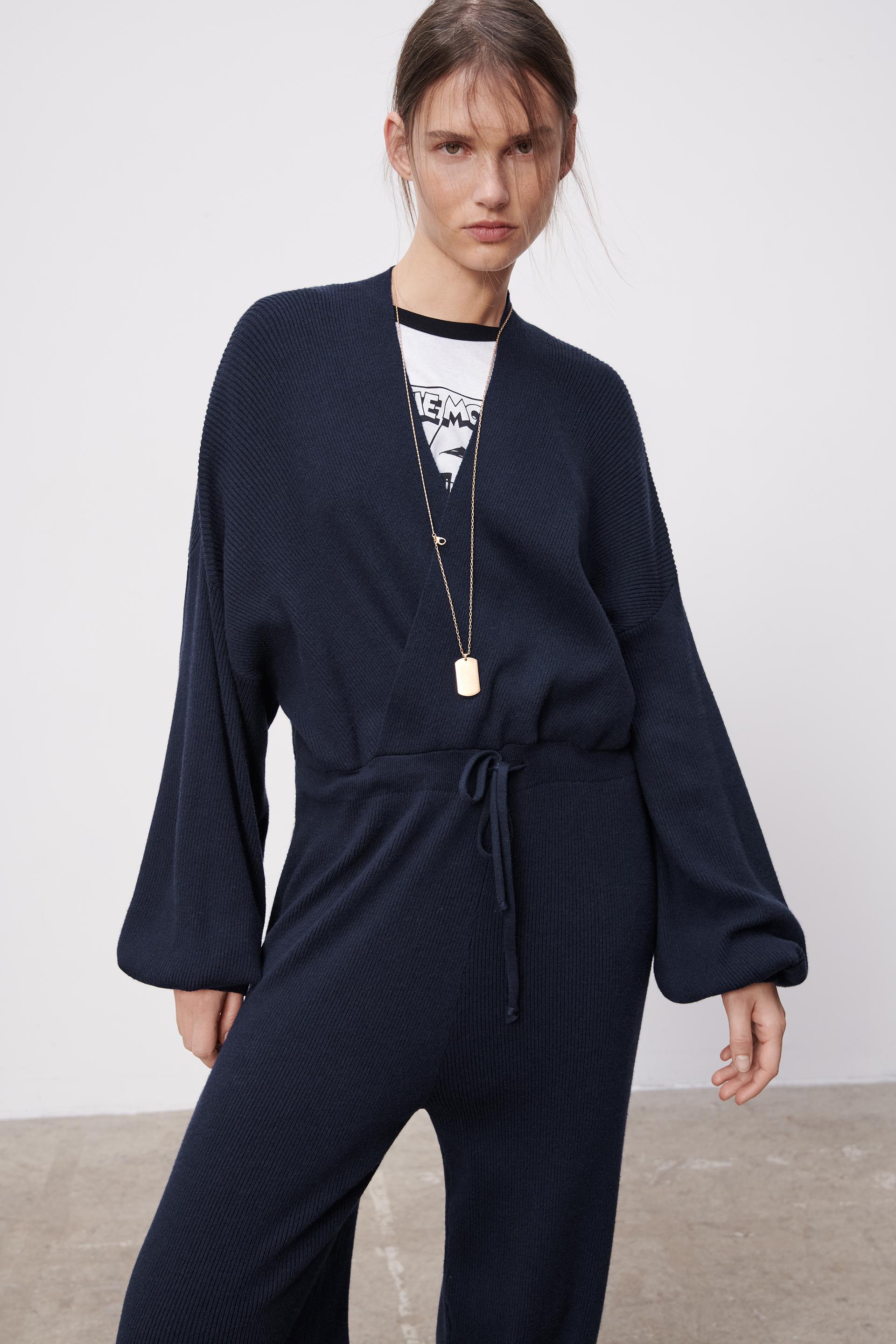 Zara KNIT JUMPSUIT 78483036401